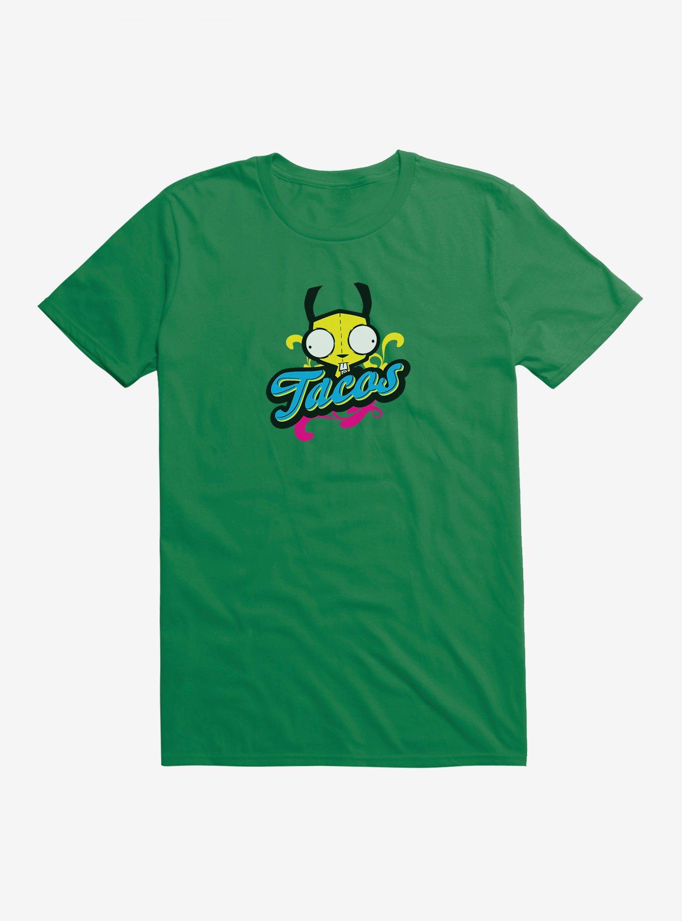 Invader Zim Gir Neon Tacos T-Shirt, IRISH GREEN, hi-res