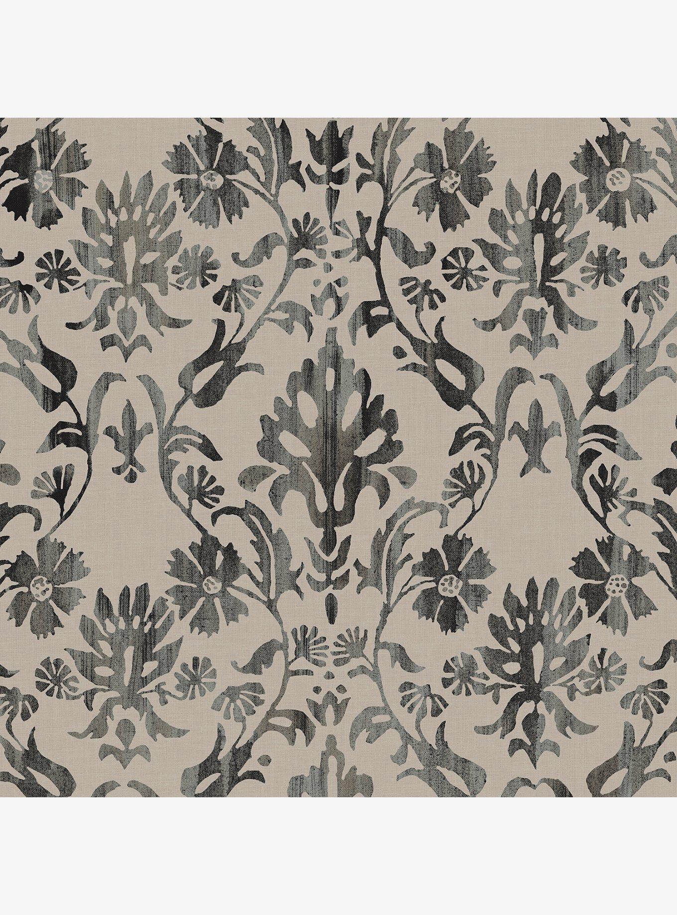 Blooming Damask Taupe Peel & Stick Wallpaper, , hi-res