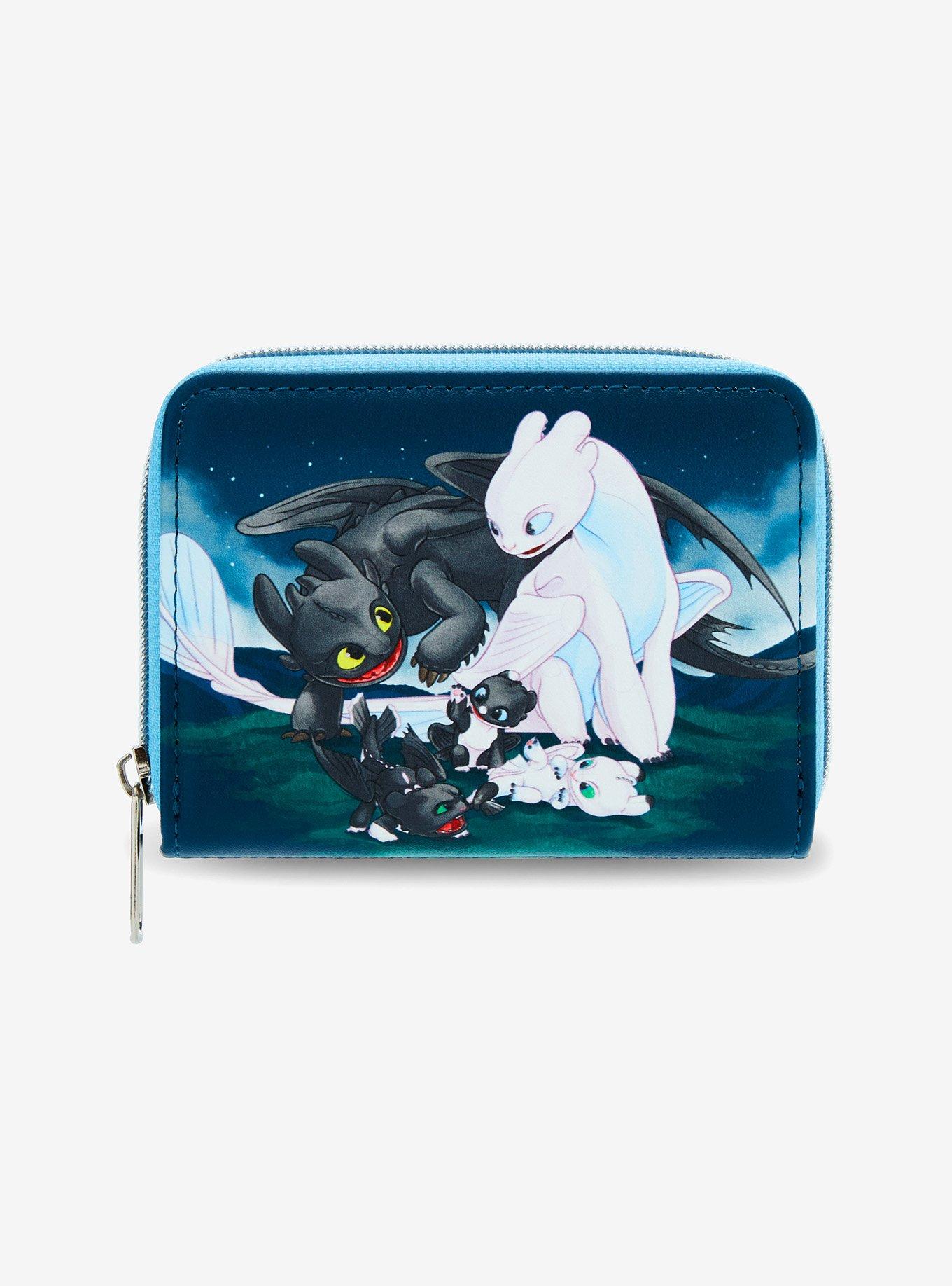 Loungefly How To Train Your Dragon Toothless & Light Fury Babies Mini Zipper Wallet, , hi-res