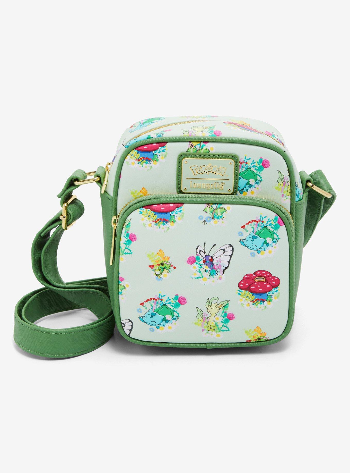 Loungefly Pokémon Grass Type Allover Print Crossbody Bag - BoxLunch Exclusive, , hi-res