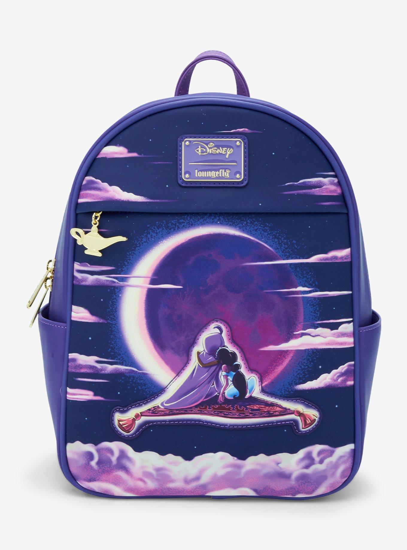 jasmine loungefly mini backpack Princess Sequin | Officially Licensed | Vegan Leather Wondrous style awaits you inspired by Princess Jasmine Aladdin Loungefly Jasmine Aladdin Backpack