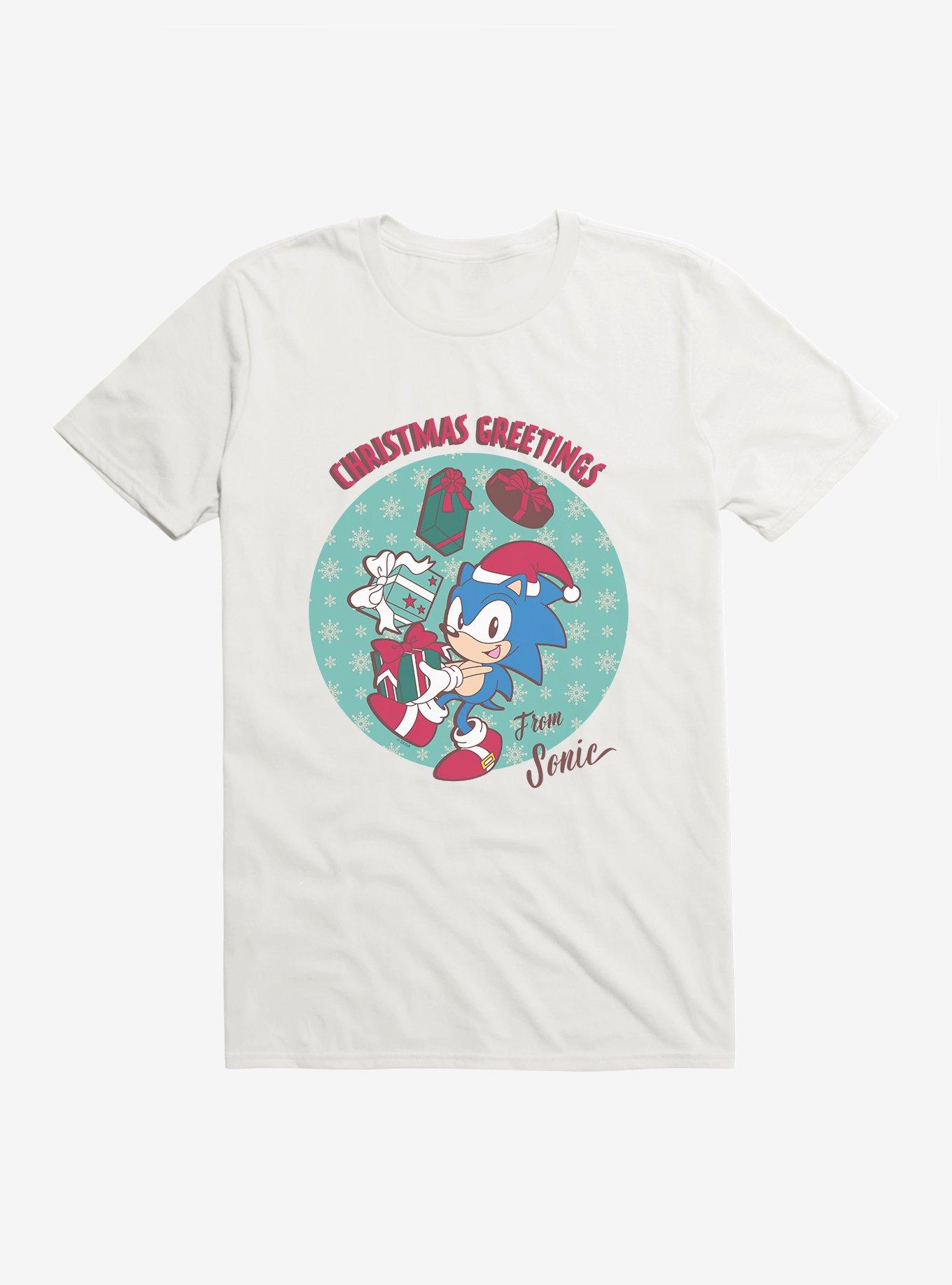 Sonic The Hedgehog Christmas Greetings From T-Shirt