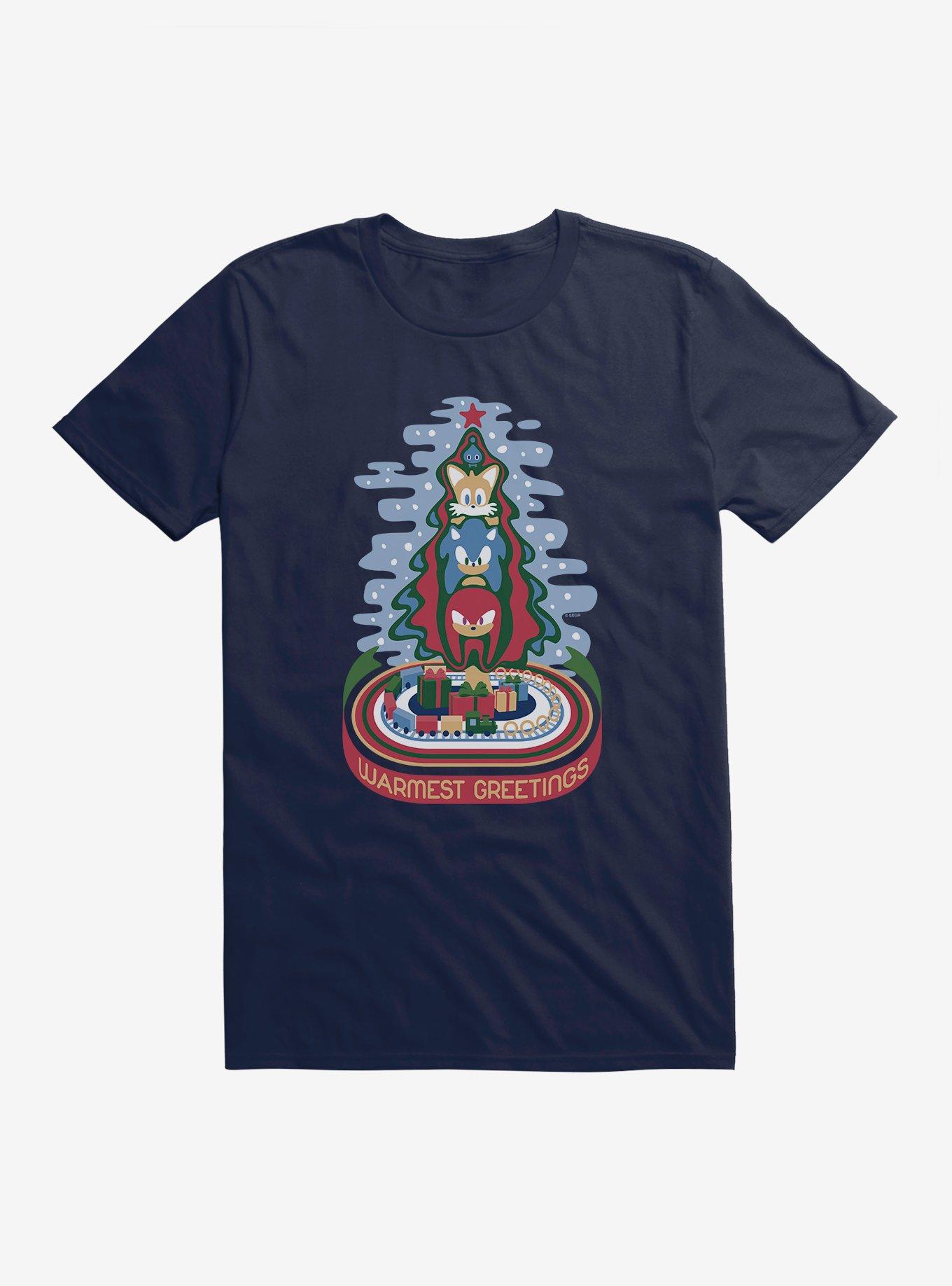 Sonic The Hedgehog Winter Warmest Greetings T-Shirt, MIDNIGHT NAVY, hi-res