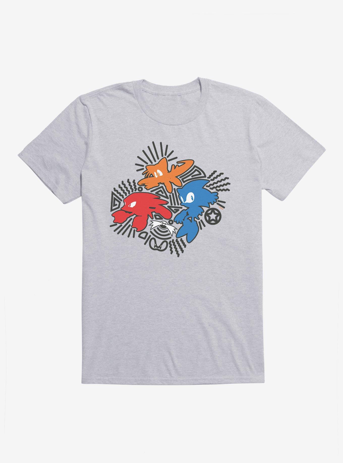 Sonic The Hedgehog Tails, Knuckles, Sonic, And Dr. Eggman Pop Art T-Shirt