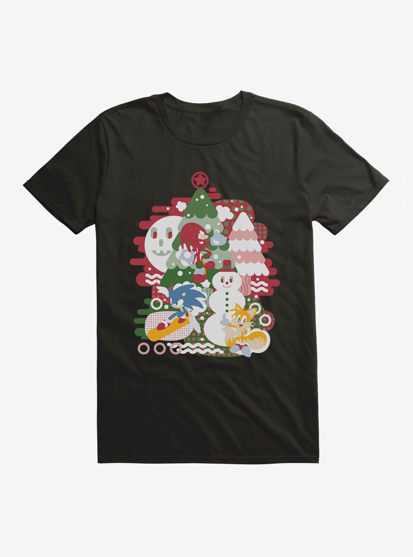 Sonic The Hedgehog Winter Snow Friends Color T-Shirt, , hi-res