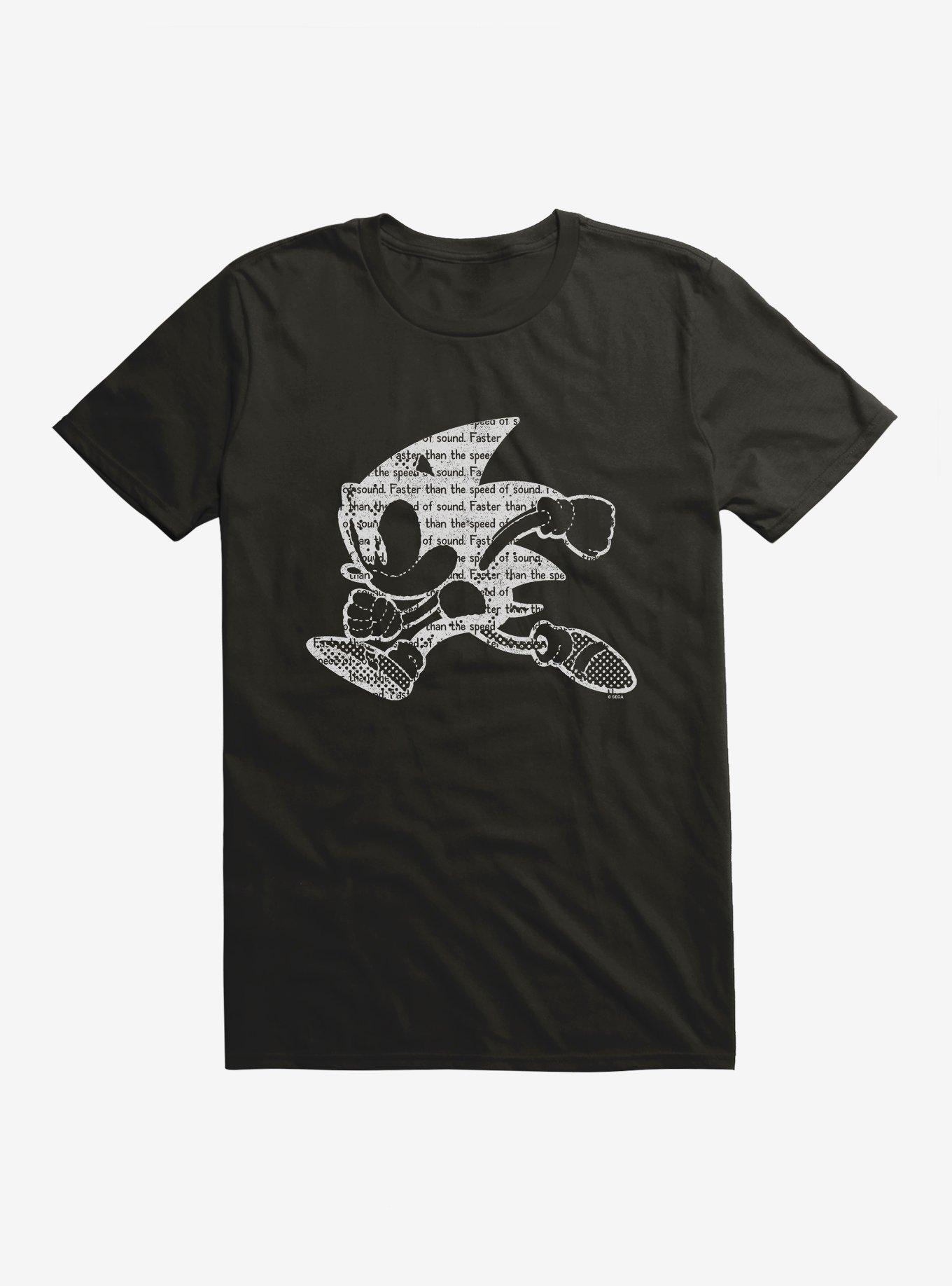 Sonic The Hedgehog Sonic Script Silhouette T-Shirt, , hi-res