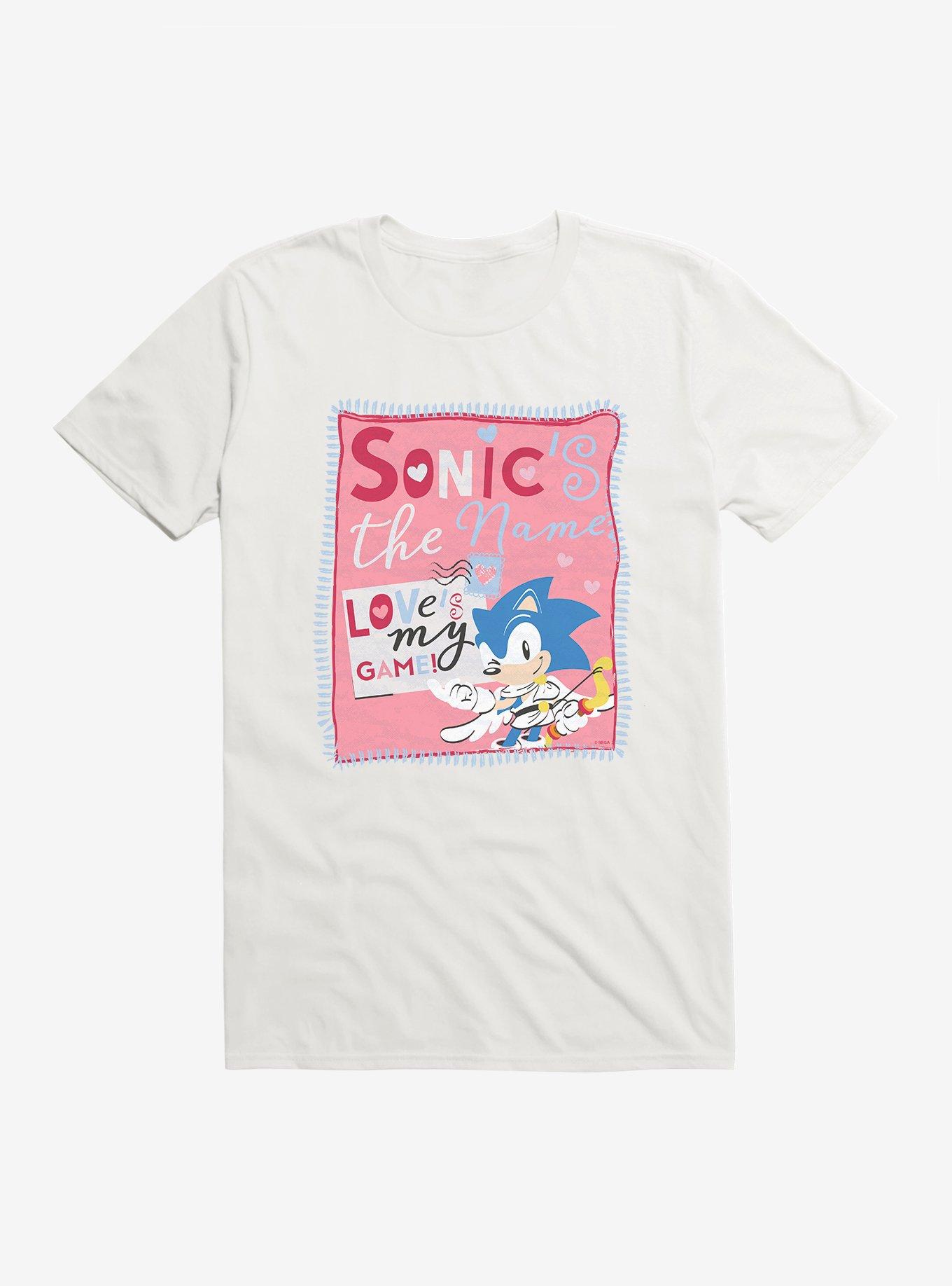 Sonic The Hedgehog Sonic's Name Love's My Game T-Shirt