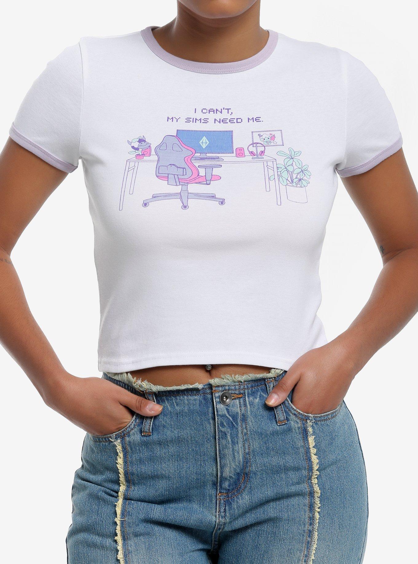 The Sims Desktop Setup Girls Ringer Baby T-Shirt, , hi-res