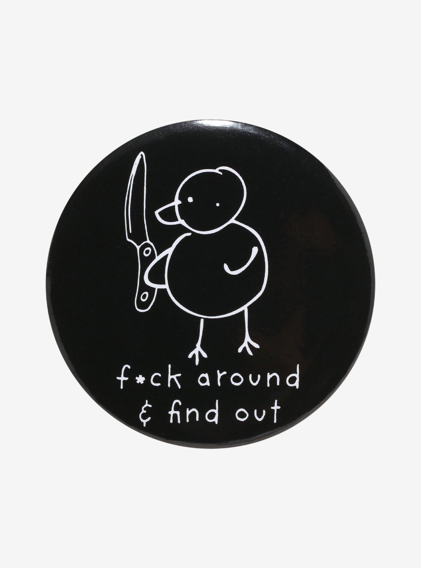 Duck Find Out 3 Inch Button, , hi-res