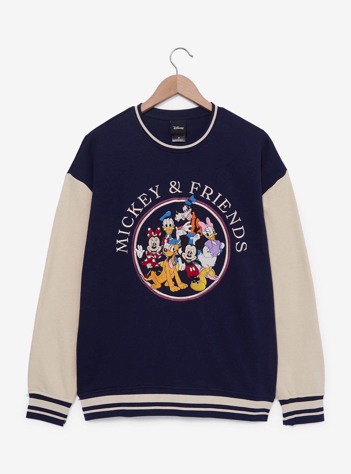 Disney Mickey & Friends Group Portrait Color Block Crewneck, , hi-res