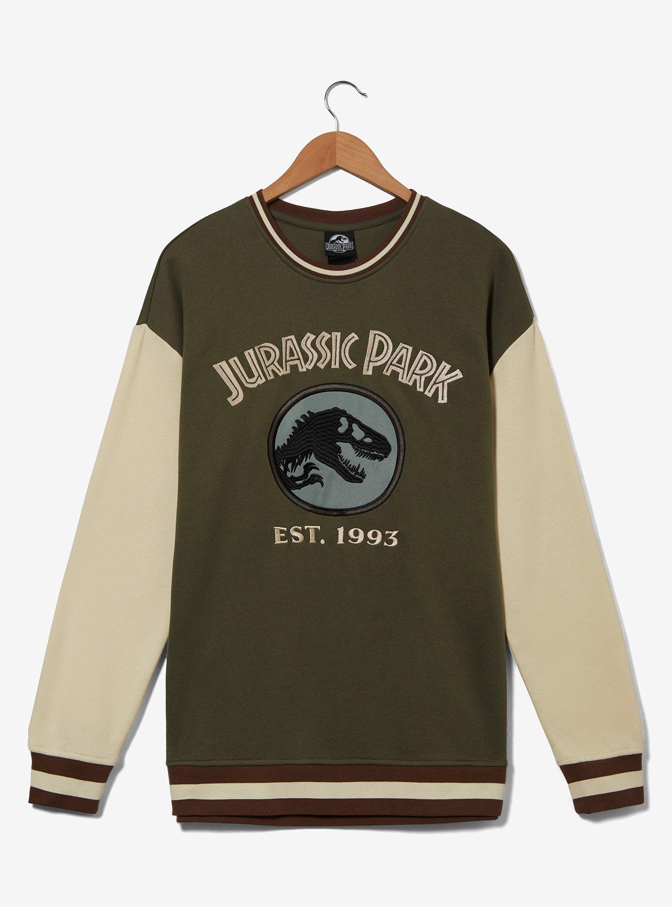 Jurassic Park Contrast Patch Crewneck — BoxLunch Exclusive, , hi-res