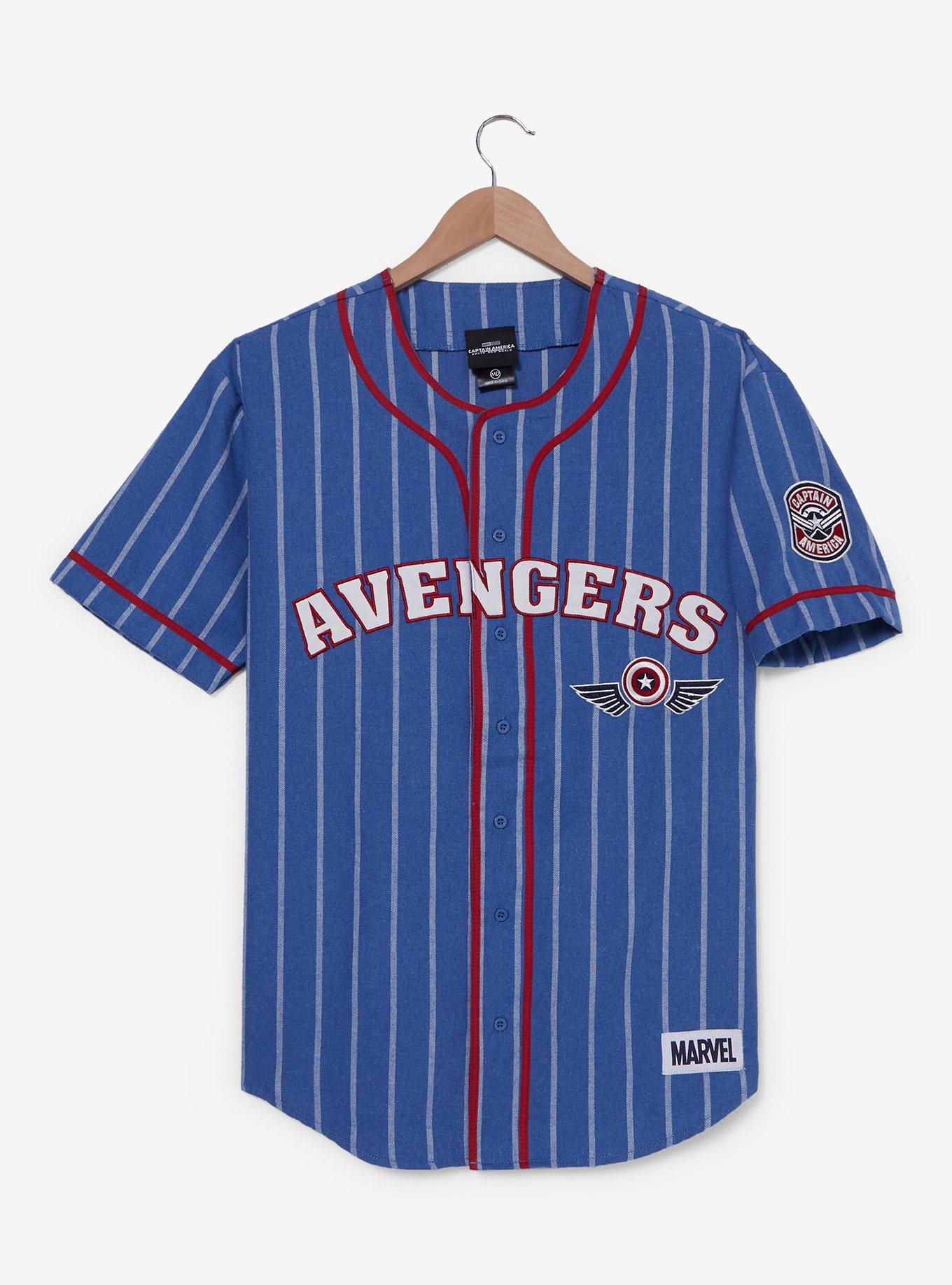 Marvel Captain America: Brave New World Sam Wilson Striped Baseball Jersey, , hi-res