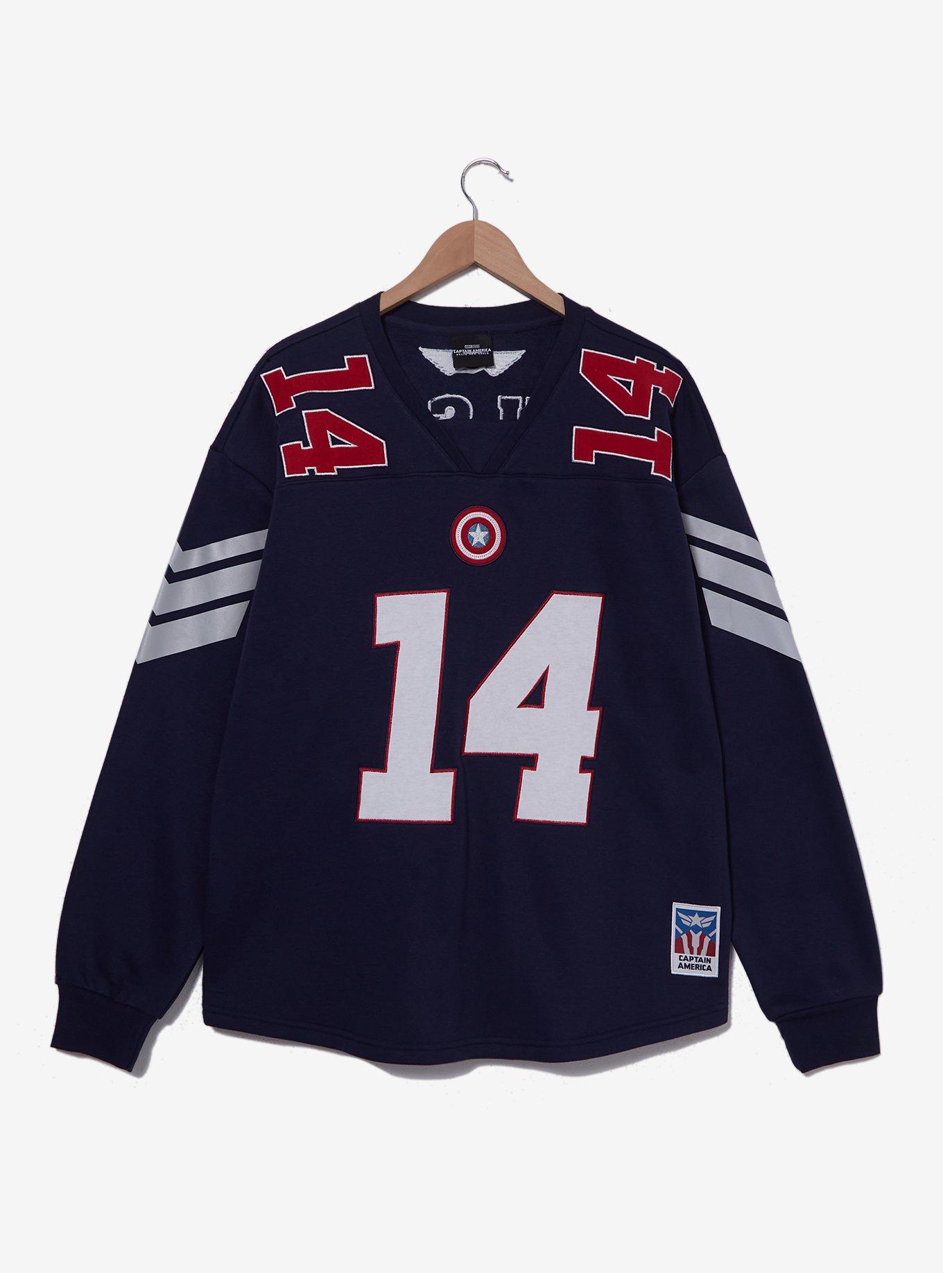 Marvel Captain America: Brave New World Sam Wilson Long Sleeve Jersey - BoxLunch Exclusive, , hi-res