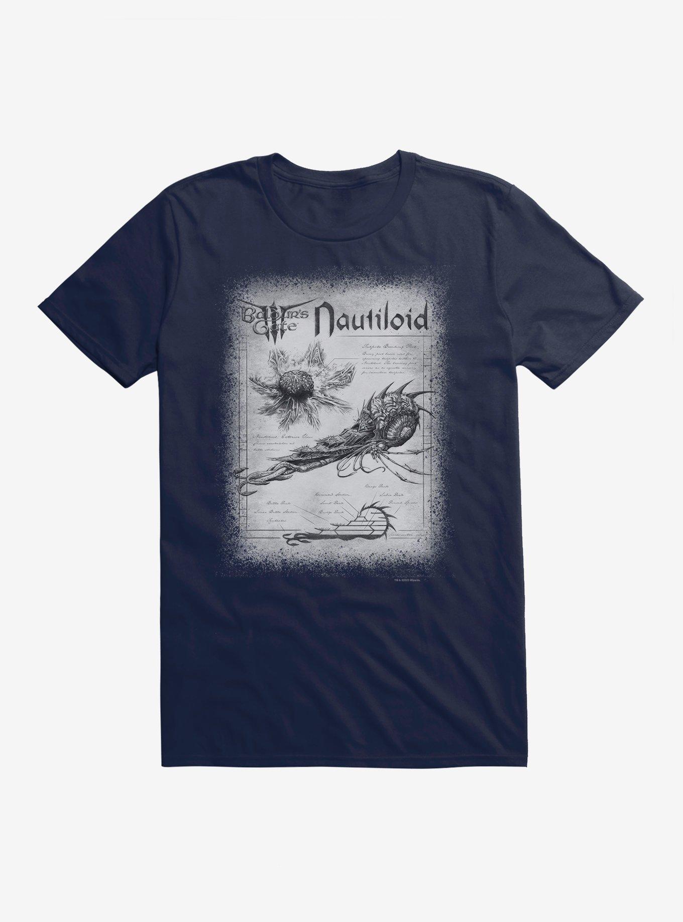 Dungeons & Dragons Nautiloid Ship Schematics Baldur's Gate T-Shirt