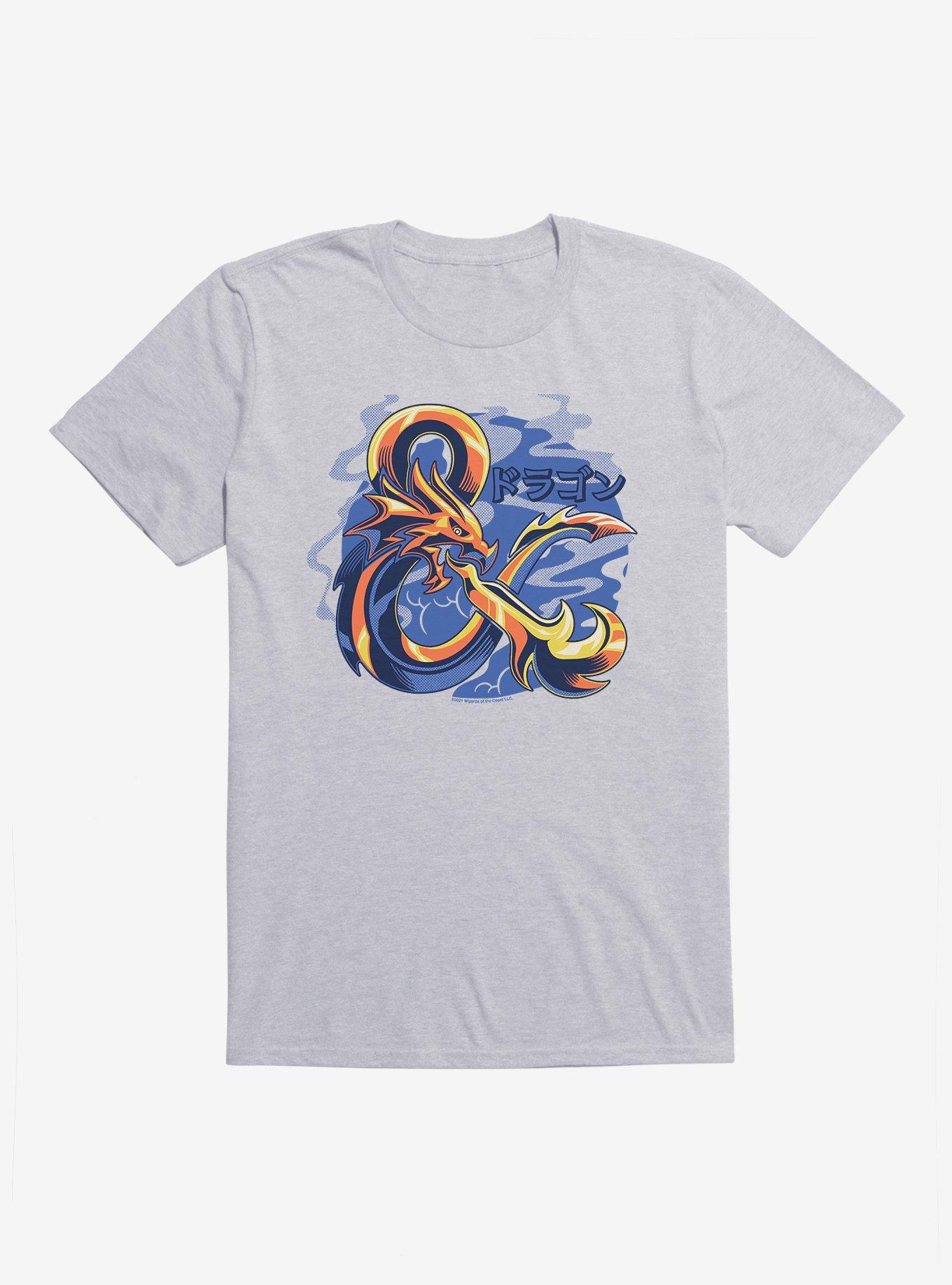 Dungeons & Dragons Gold Ampersand Asian Letters T-Shirt, HEATHER GREY, hi-res