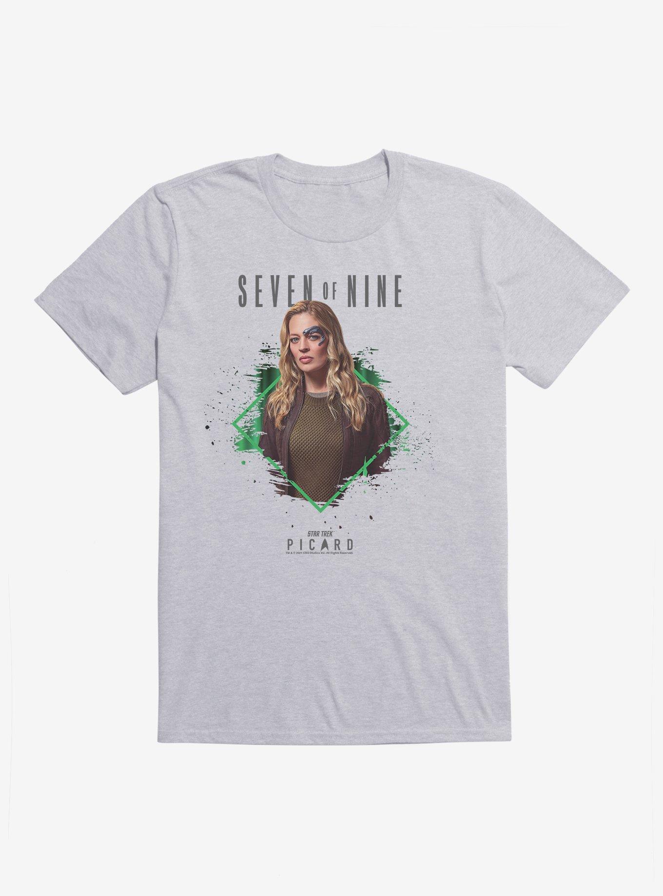 Star Trek: Picard Seven Of Nine Portrait T-Shirt, HEATHER GREY, hi-res