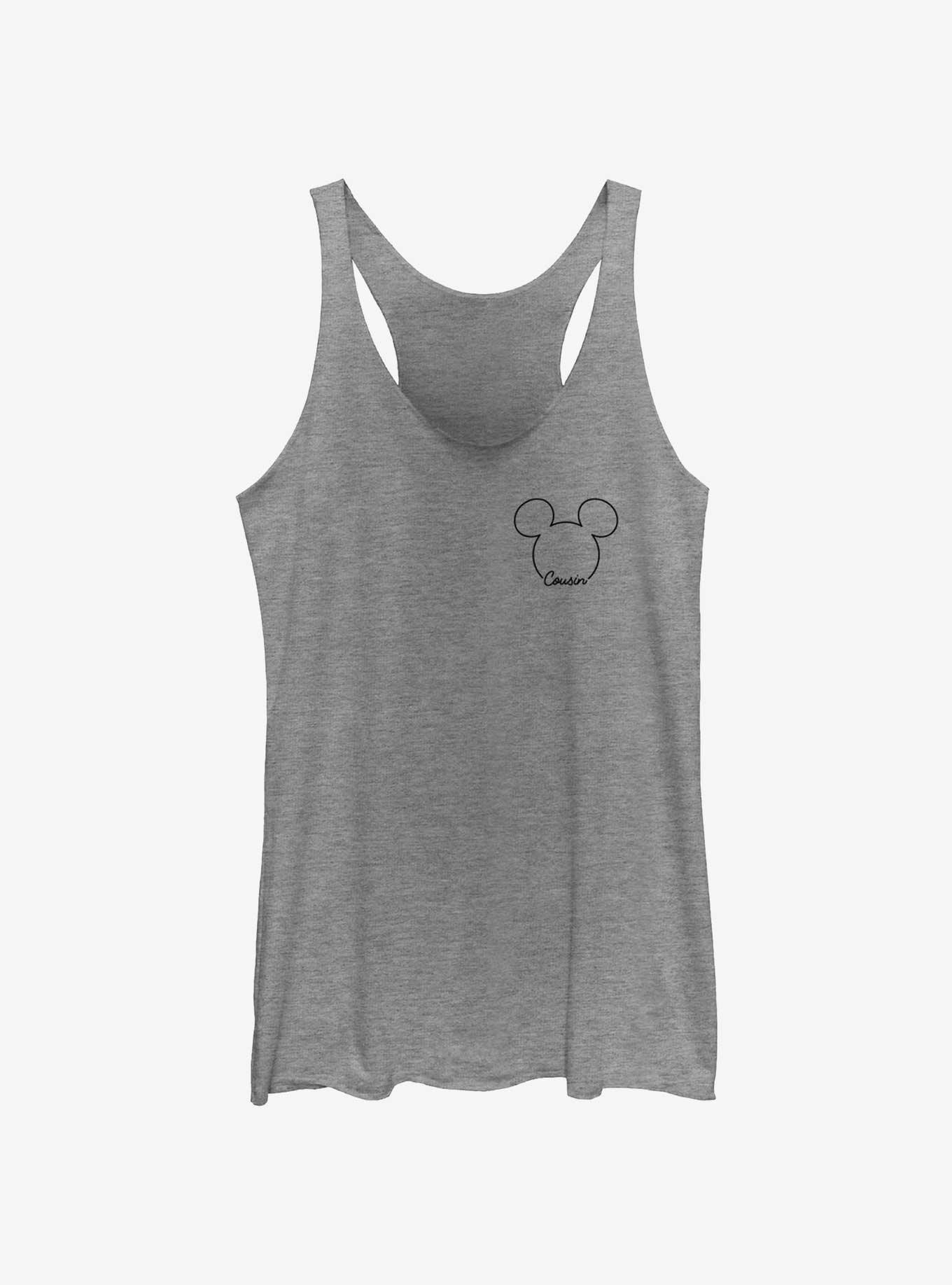 Disney Mickey Mouse Cousin Mouse Ears Girls Tank, GRAY HTR, hi-res