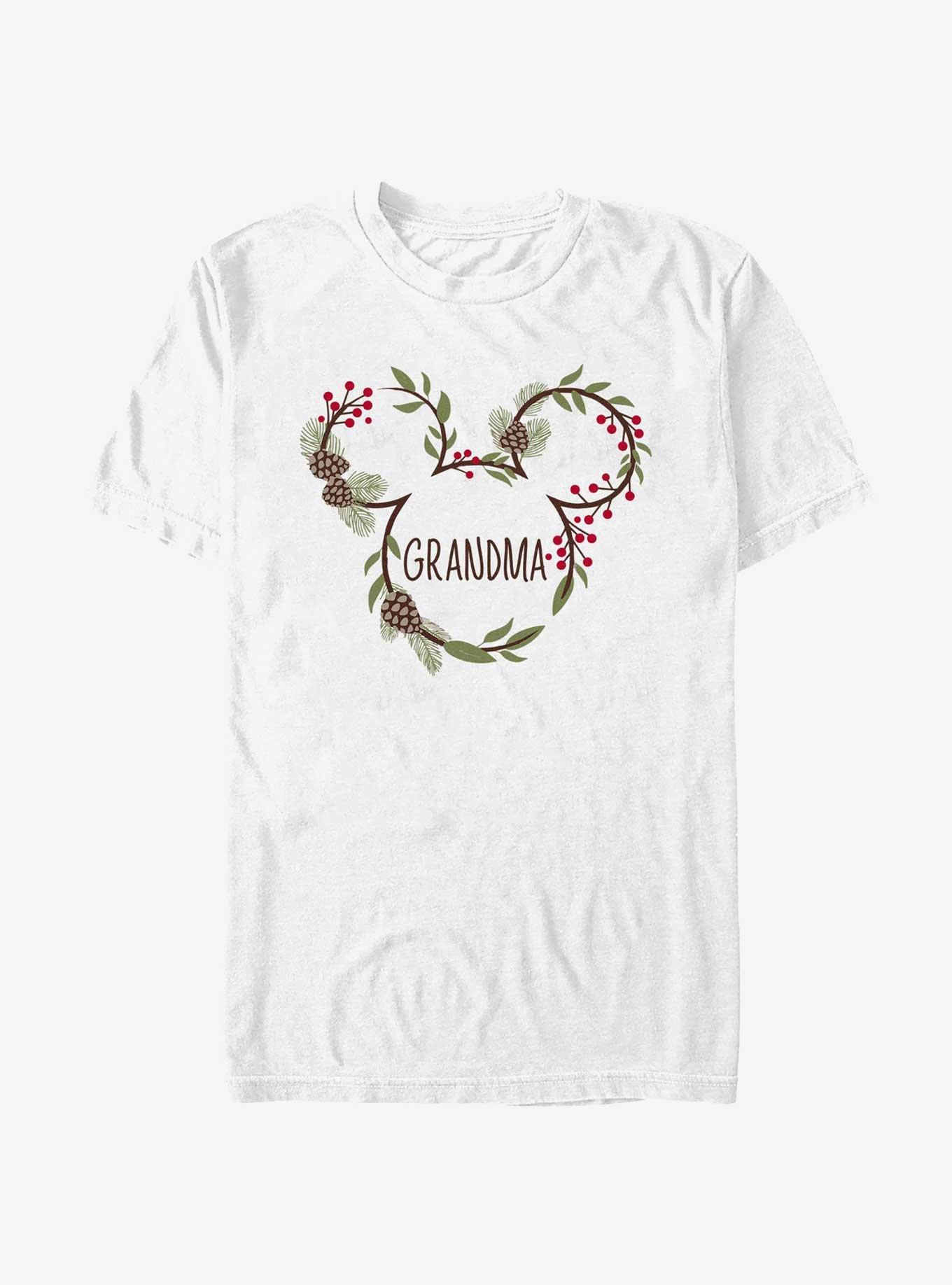 Disney Mickey Mouse Grandma Xmas Ears T-Shirt, WHITE, hi-res