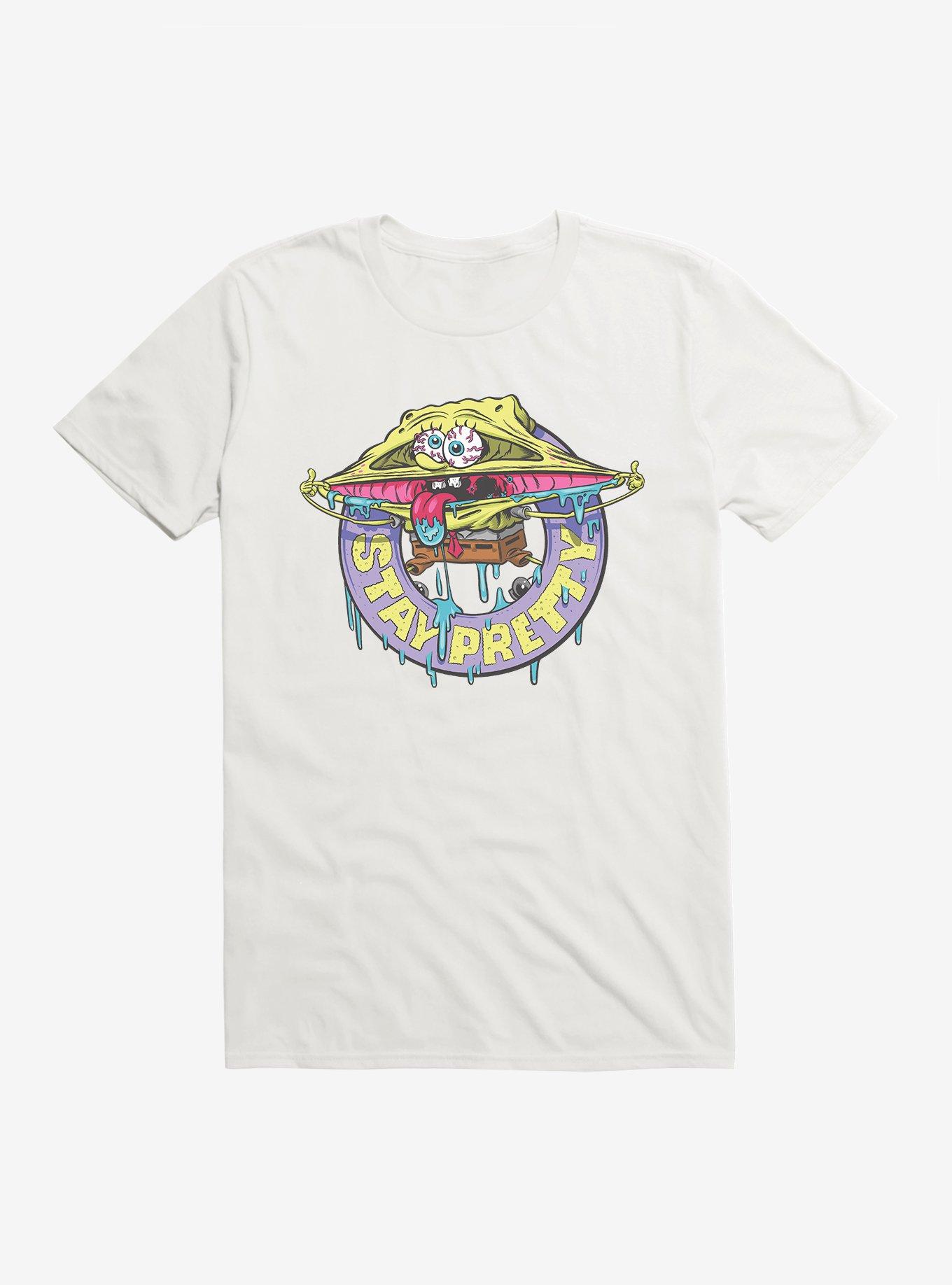 SpongeBob SquarePants Stay Pretty SpongeBob T-Shirt, WHITE, hi-res