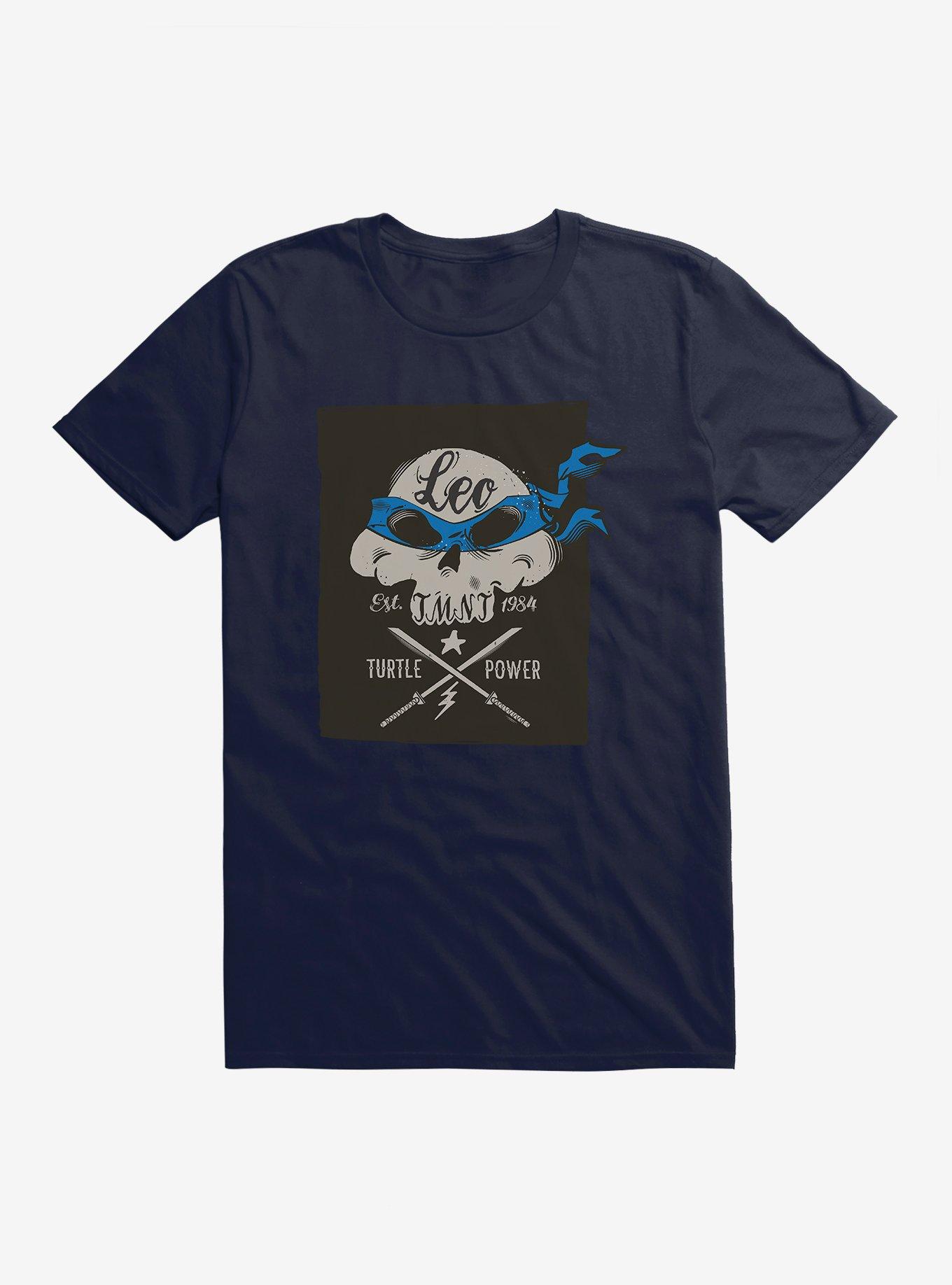 Teenage Mutant Ninja Turtles Leonardo Bandana Skull And Weapons T-Shirt, NAVY, hi-res