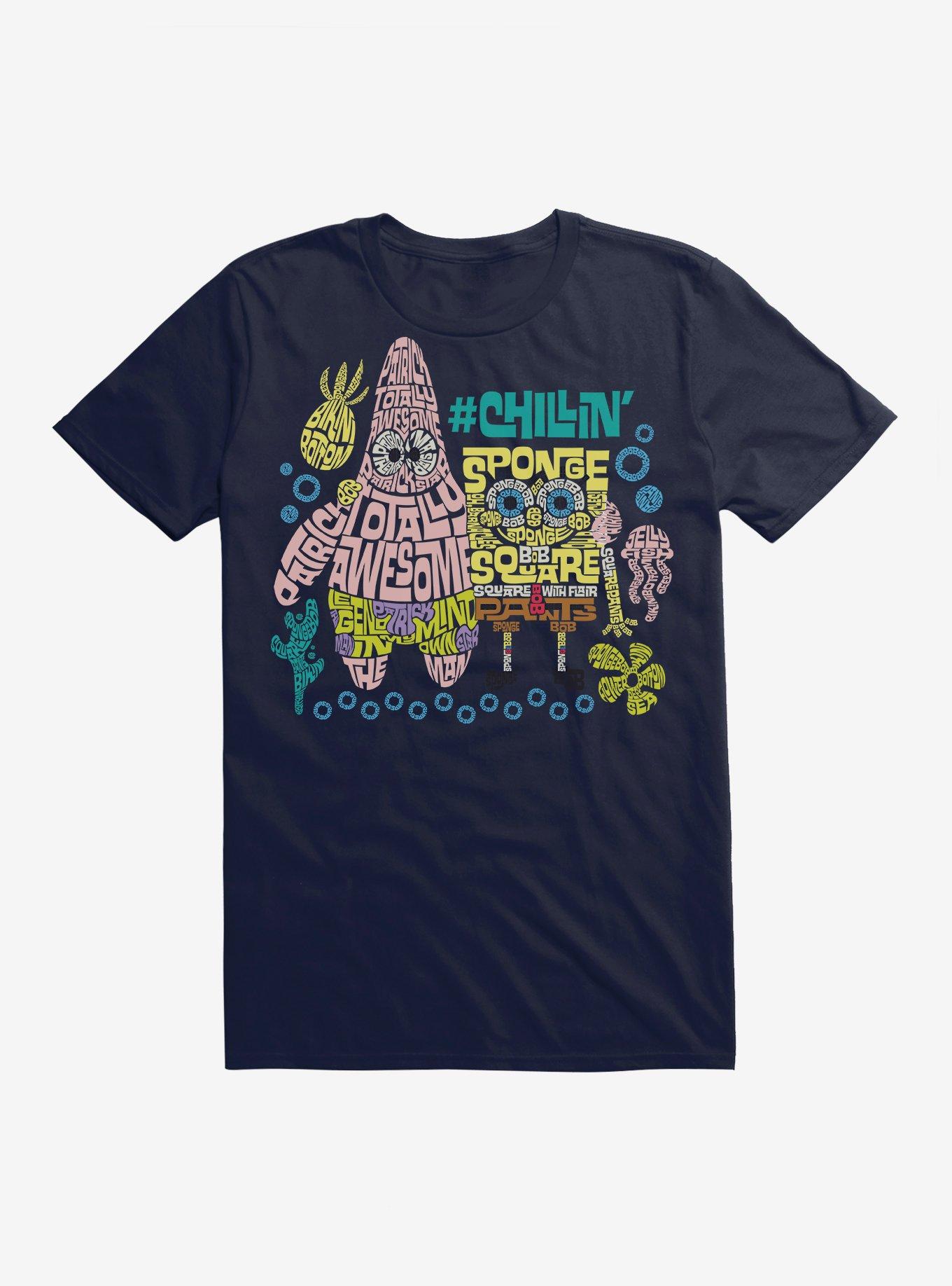 SpongeBob SquarePants Chillin' Script SpongeBob Patrick T-Shirt, , hi-res