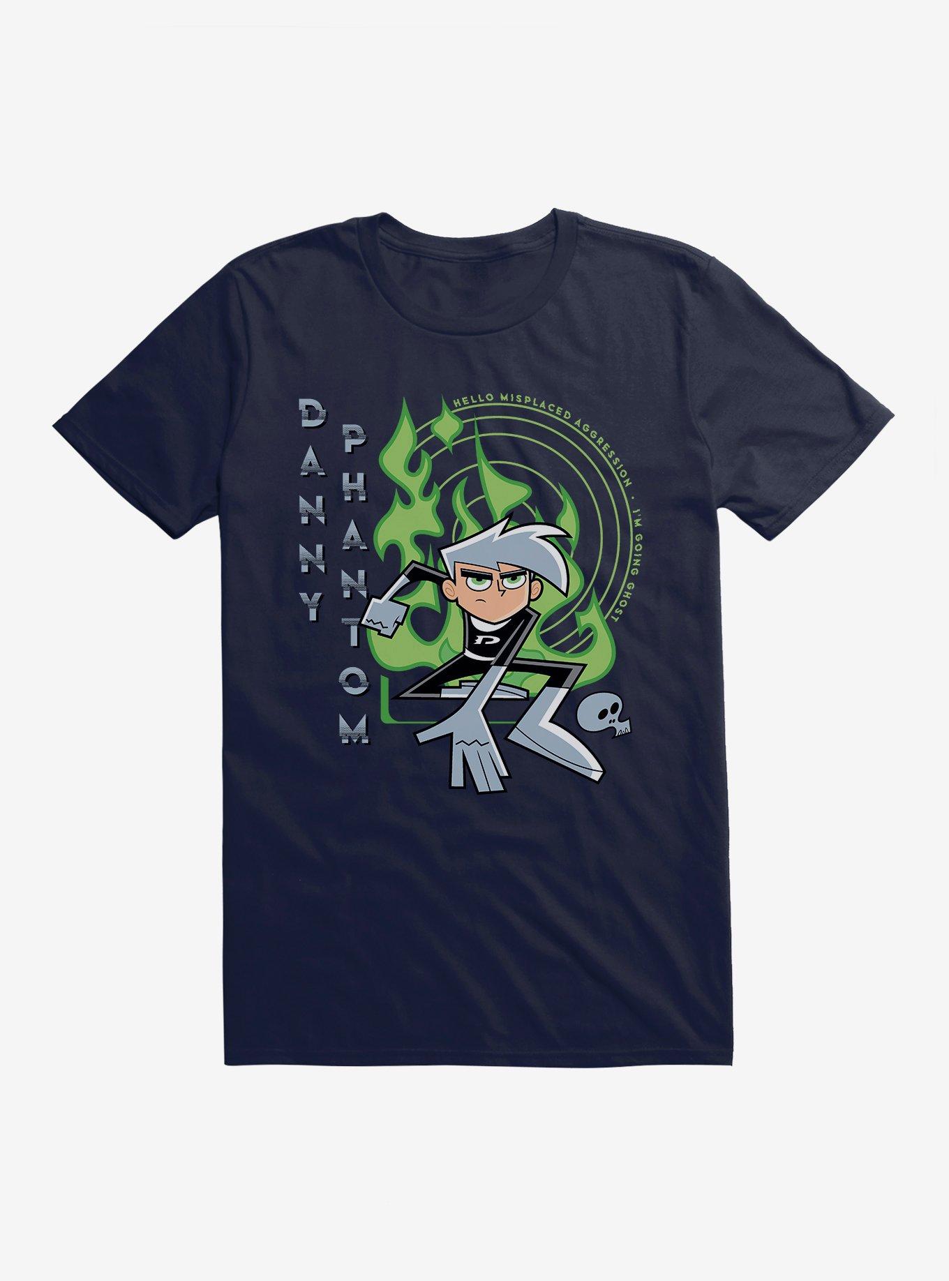 Danny Phantom Hello Misplaced Aggression T-Shirt, NAVY, hi-res