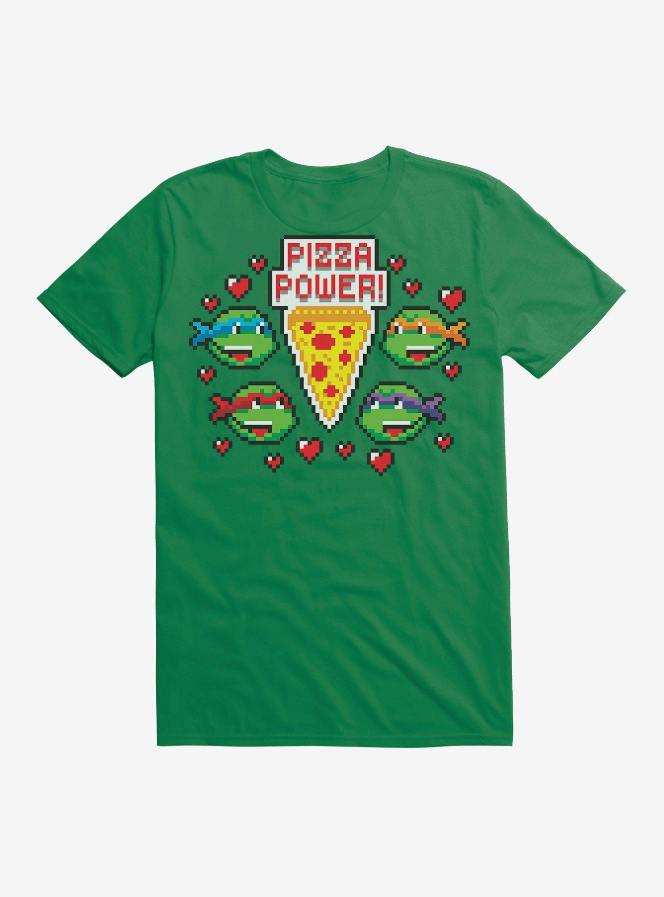 Teenage Mutant Ninja Turtles Pixel Art Pizza Power T-Shirt