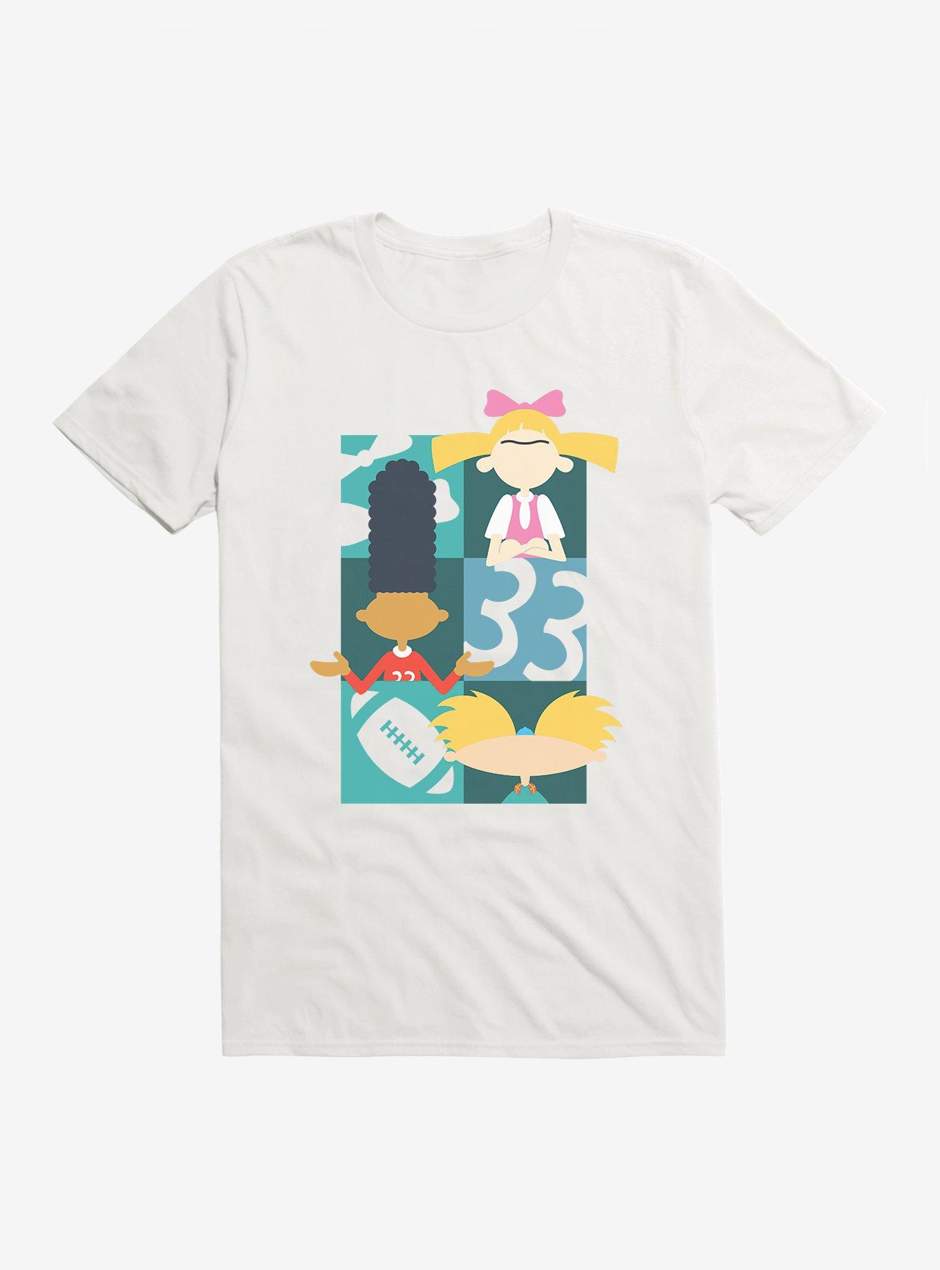 Hey Arnold! Icon Silhouettes T-Shirt, WHITE, hi-res