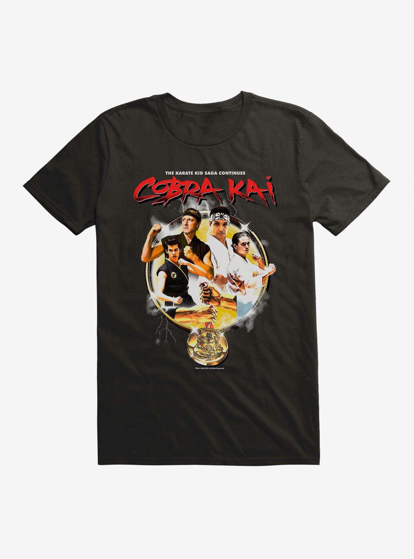 Cobra Kai The Saga Continues T-Shirt, BLACK, hi-res