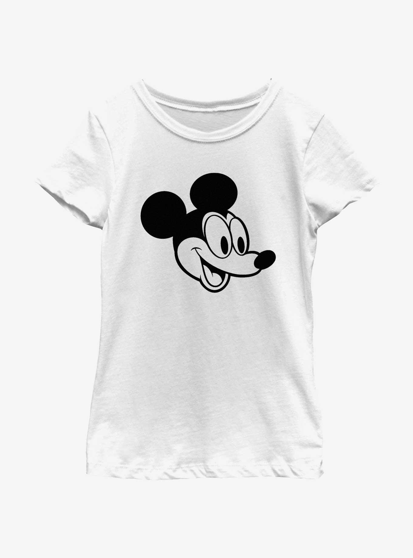 Disney Mickey Mouse Head Youth Girls T-Shirt