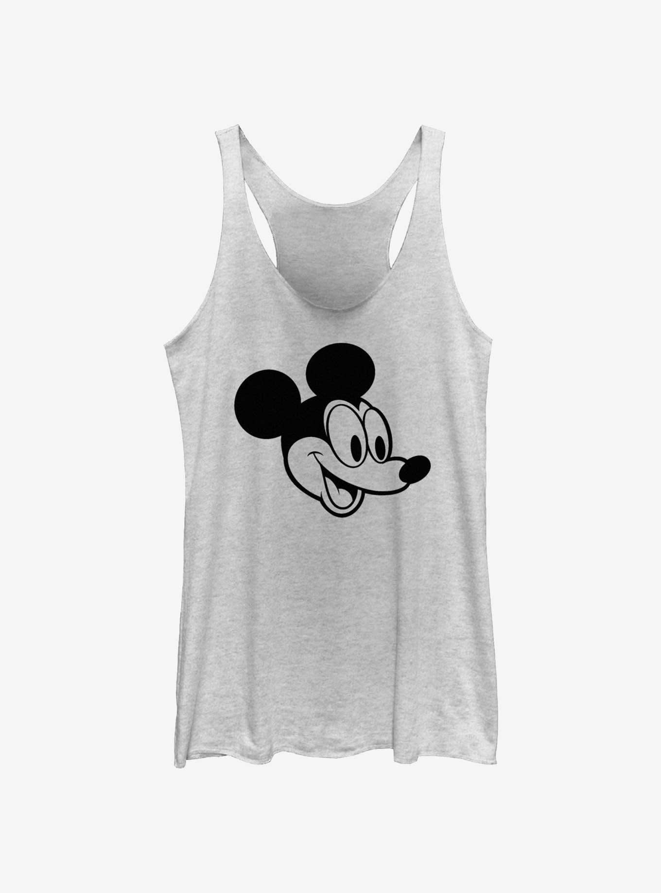 Disney Mickey Mouse Mickey Head Womens Tank, WHITE HTR, hi-res