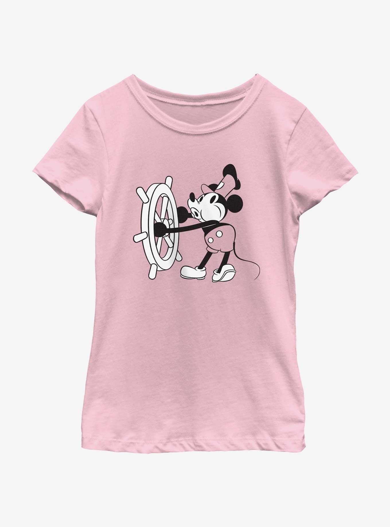 Disney Mickey Mouse Steamboat Cruising Youth Girls T-Shirt