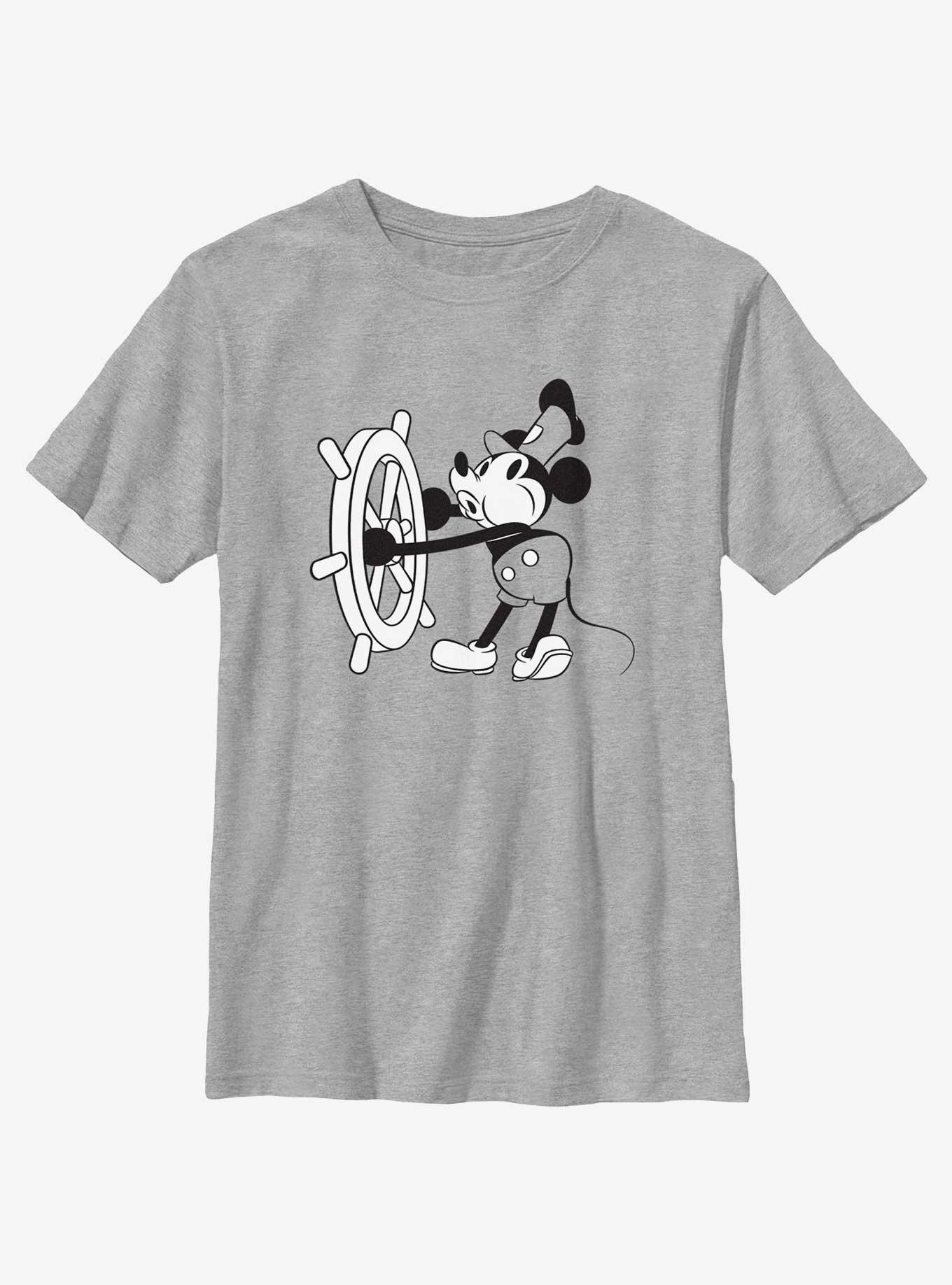 Disney Mickey Mouse Steamboat Cruising Youth T-Shirt, ATH HTR, hi-res