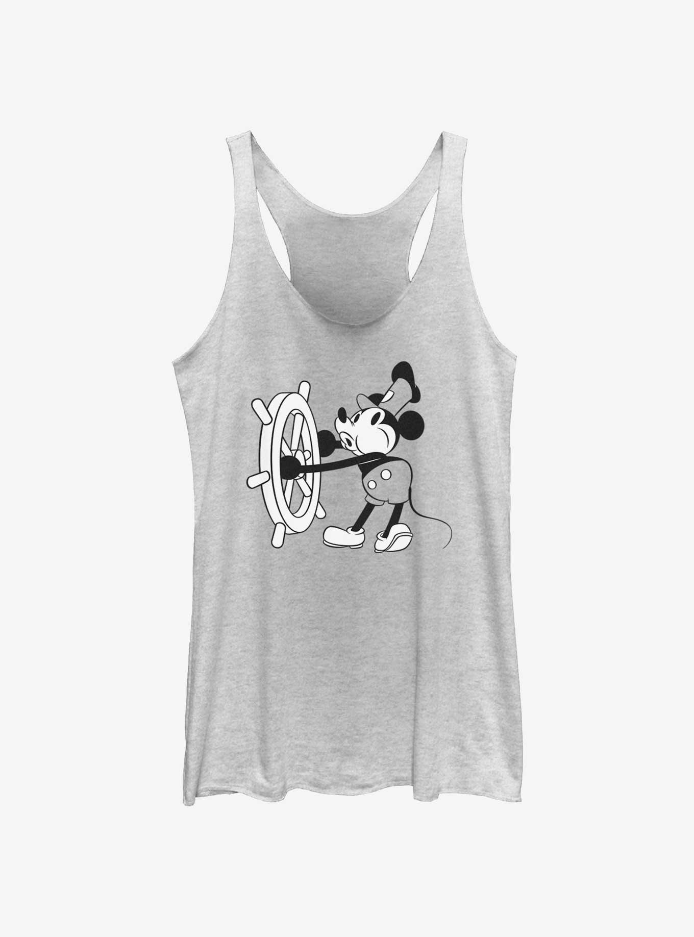 Disney Mickey Mouse Steamboat Cruising Womens Tank, WHITE HTR, hi-res