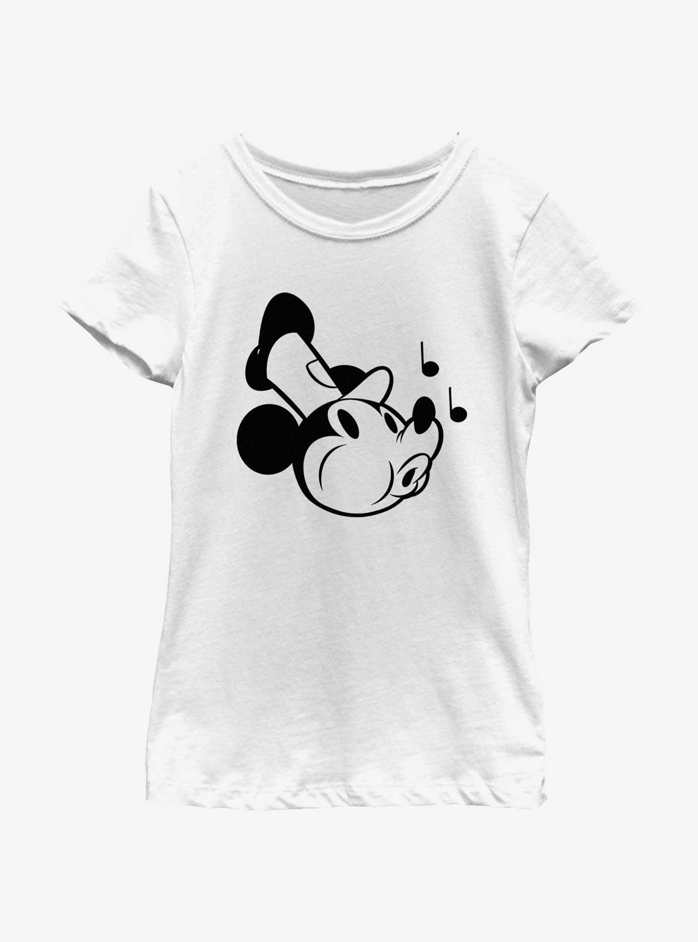 Disney Mickey Mouse Steamboat Whistling Youth Girls T-Shirt