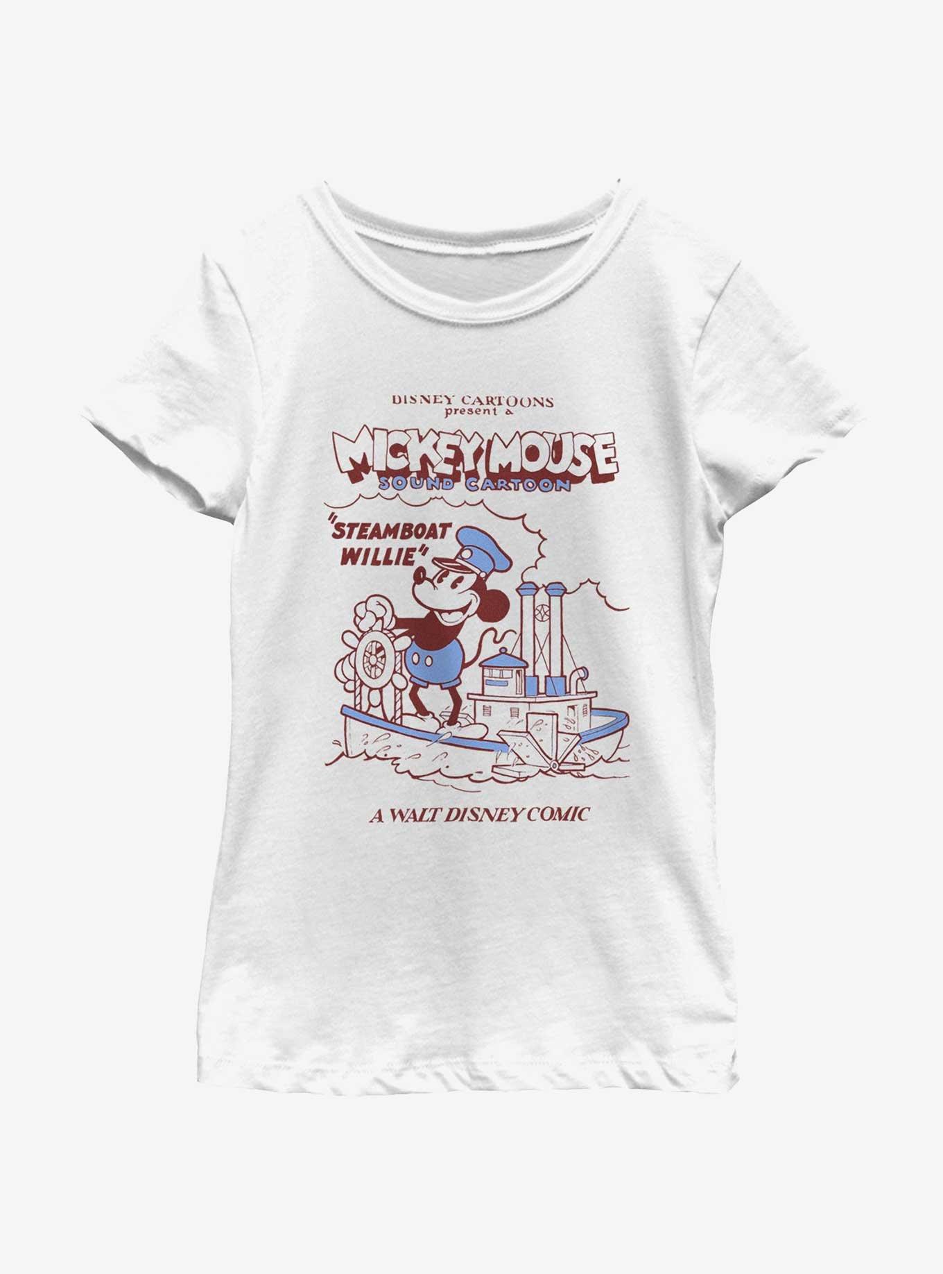 Disney Mickey Mouse Sound Cartoon Youth Girls T-Shirt, WHITE, hi-res