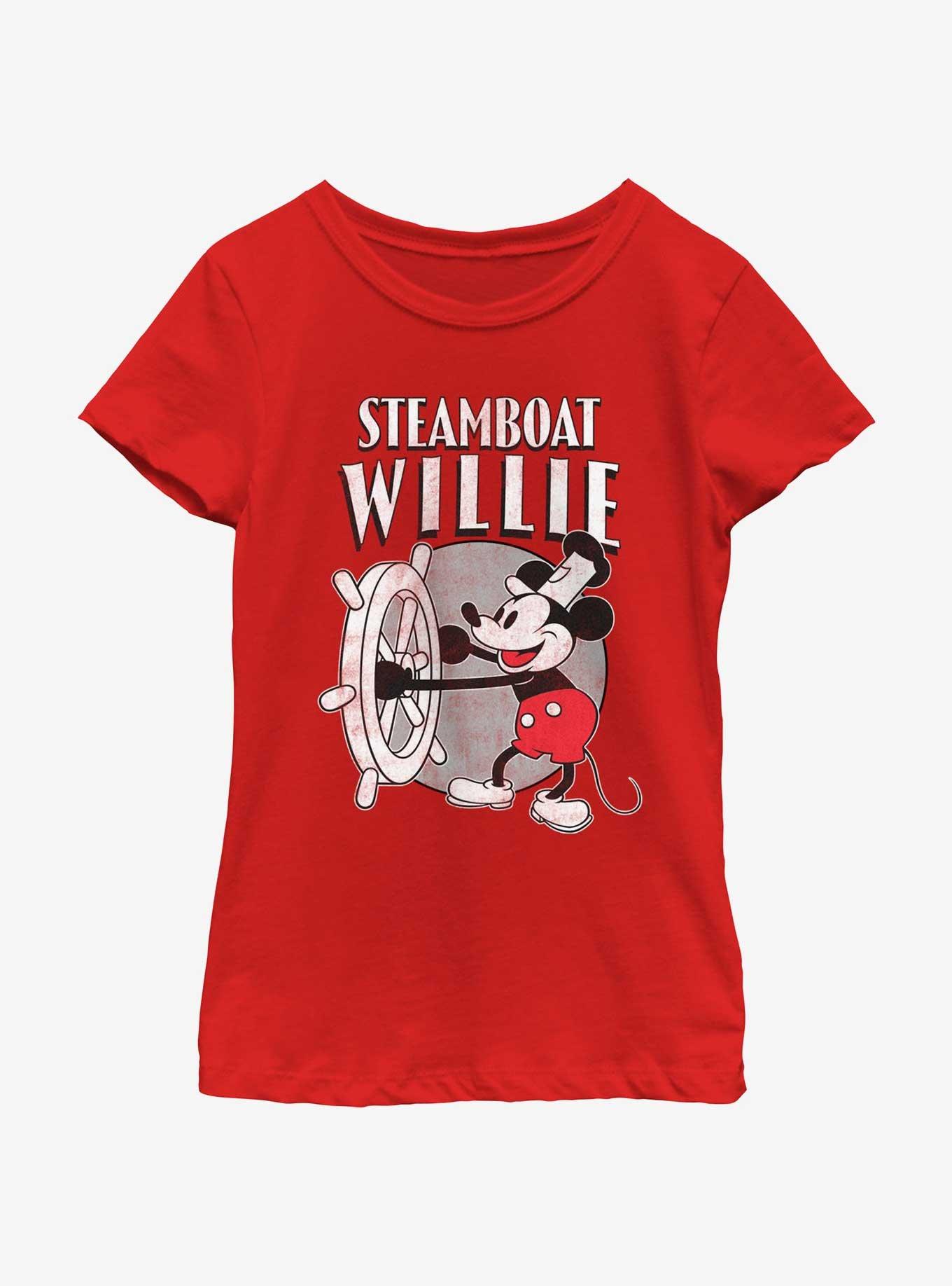 Disney Mickey Mouse Steamboat Youth Girls T-Shirt, , hi-res