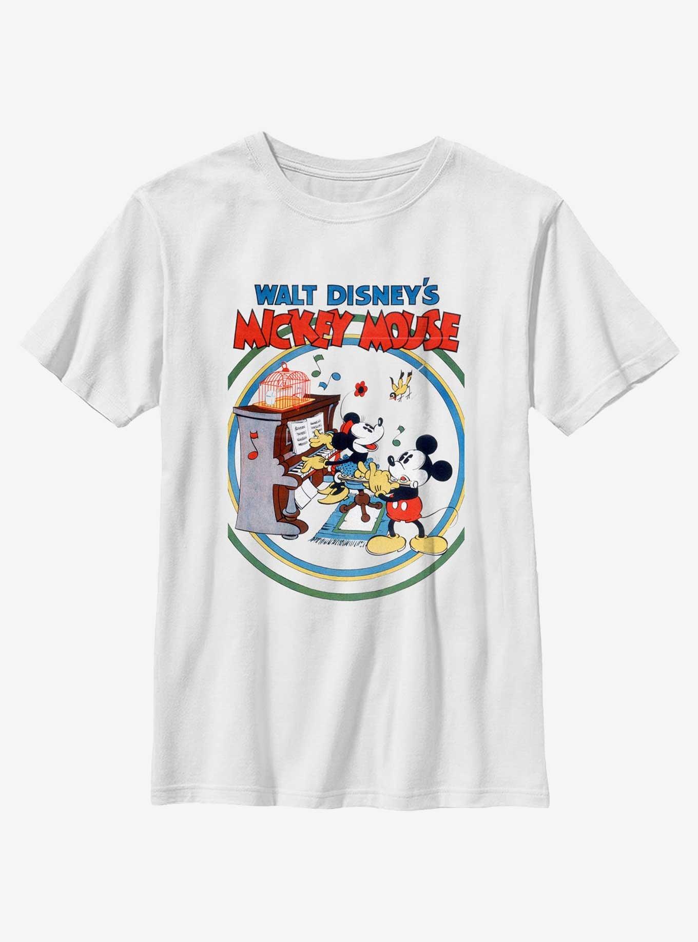 Disney Mickey Mouse Piano Minnie And Mickey Youth T-Shirt, , hi-res