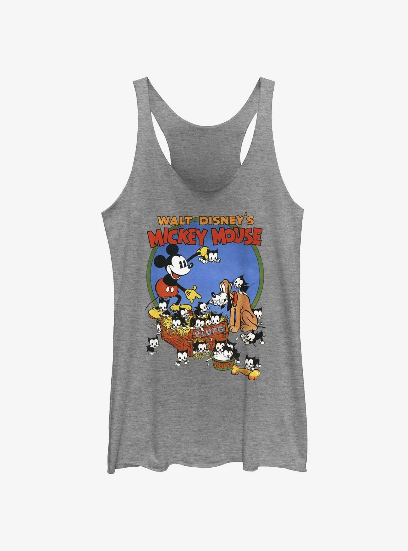 Disney Mickey Mouse Pluto & Cats Womens Tank