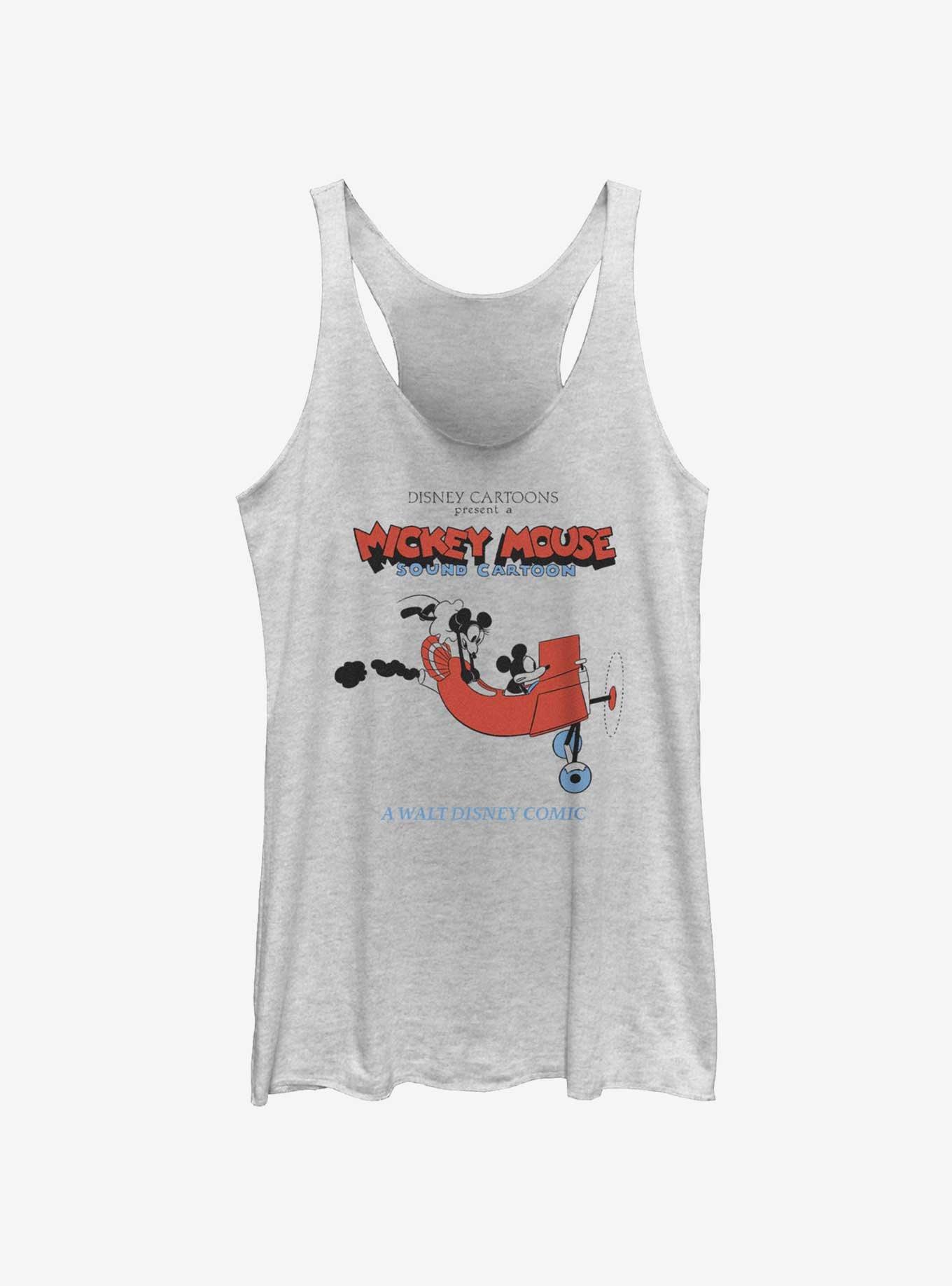 Disney Mickey Mouse Minnie On Plane Womens Tank