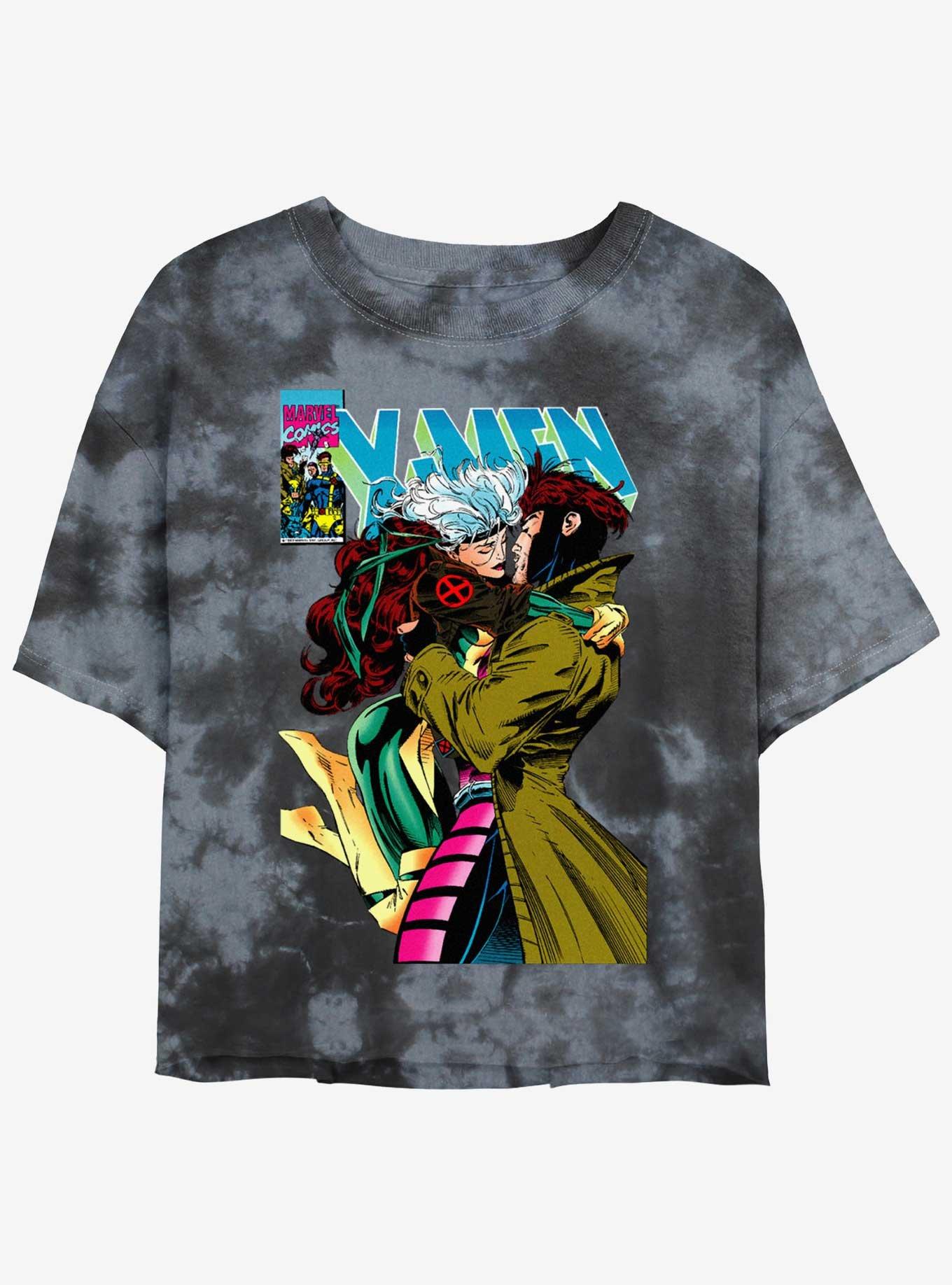 Marvel X-Men '97 Rogue & Gambit 4Eva Womens Tie-Dye Crop T-Shirt, , hi-res
