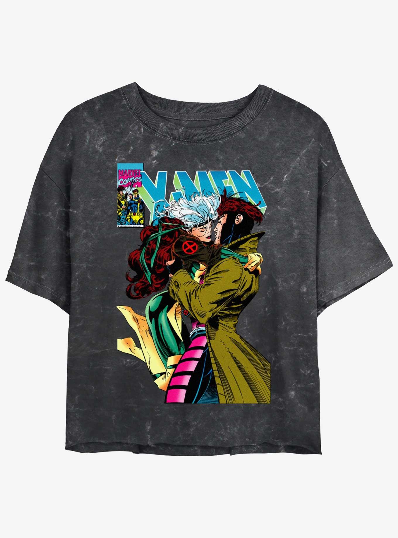 Marvel X-Men '97 Rogue & Gambit 4Eva Womens Mineral Wash Crop T-Shirt