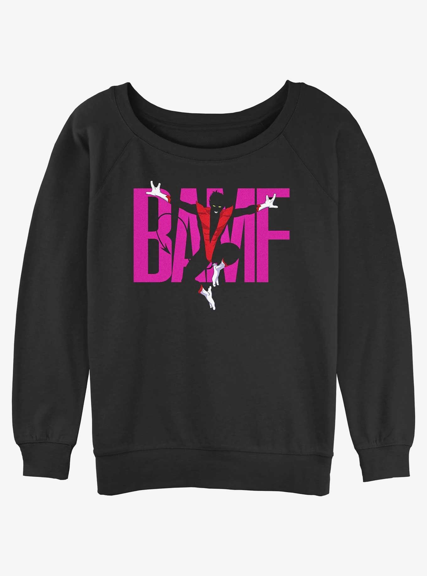 X-Men Nightcrawler BAMF Womens Slouchy Sweatshirt