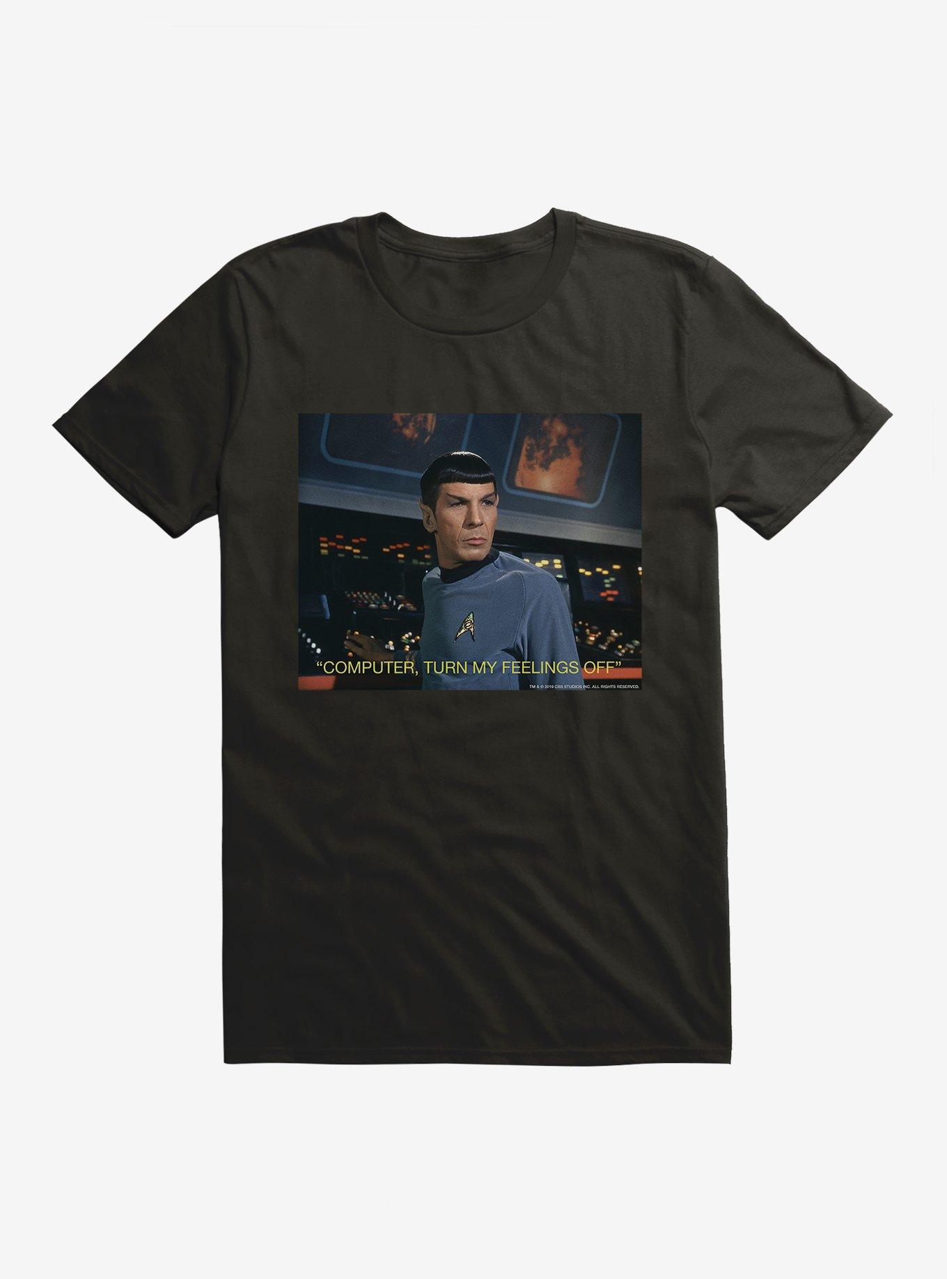 Star Trek Spock Computer Turn My Feelings Off T-Shirt