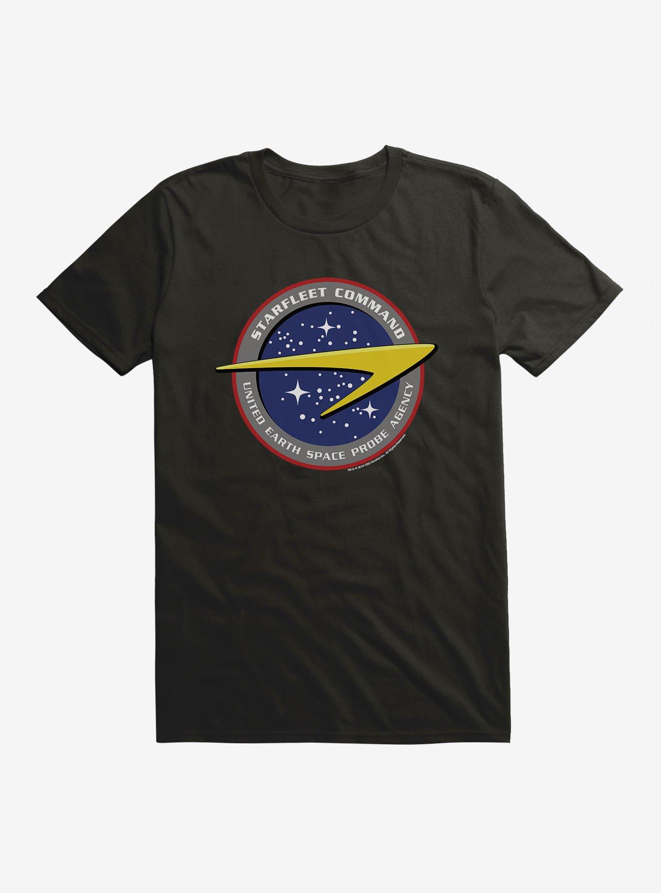 Star Trek Starfleet Command Space Probe Agency T-Shirt, BLACK, hi-res