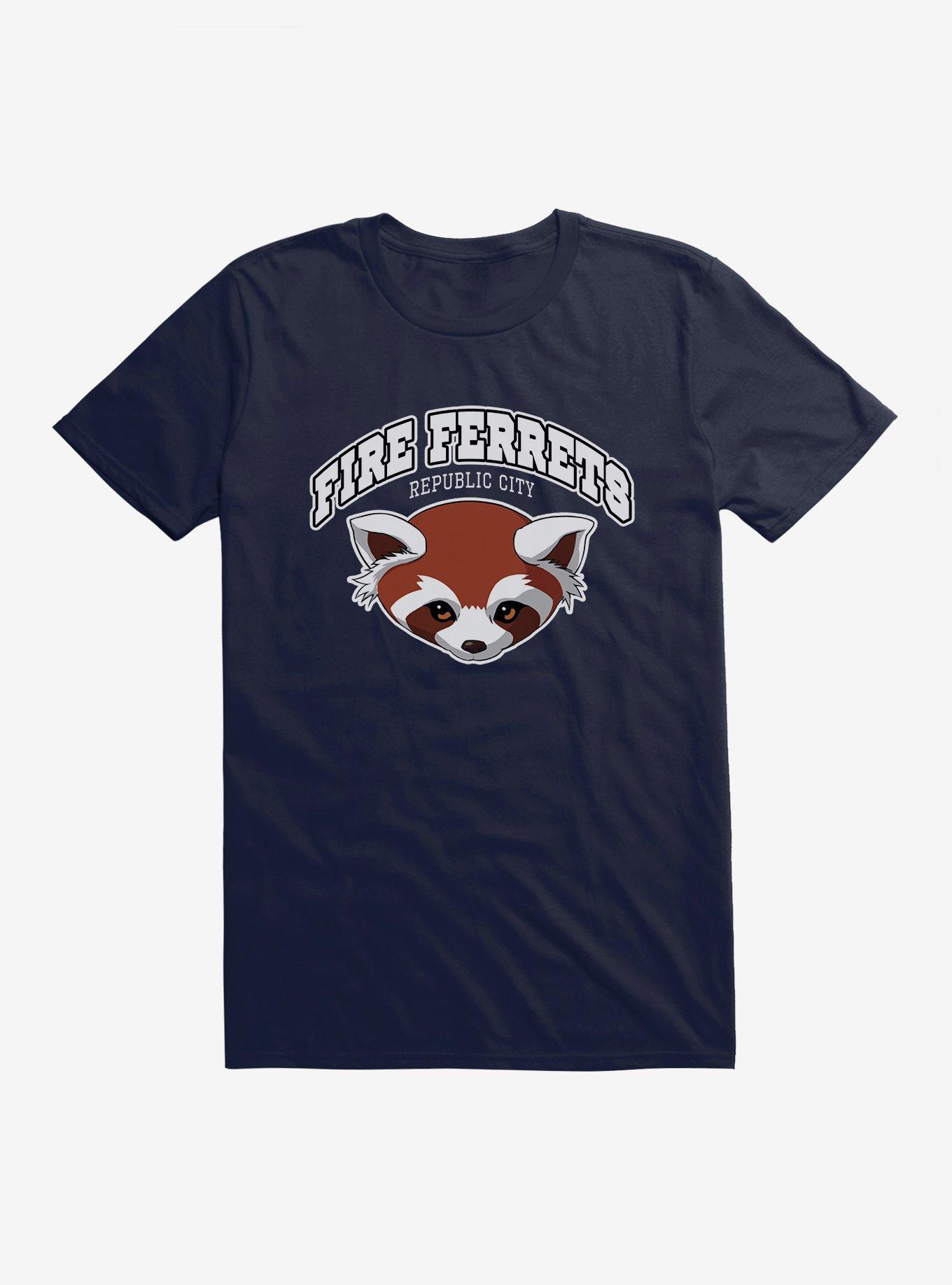 The Legend Of Korra Fire Ferrets Icon T-Shirt, NAVY, hi-res