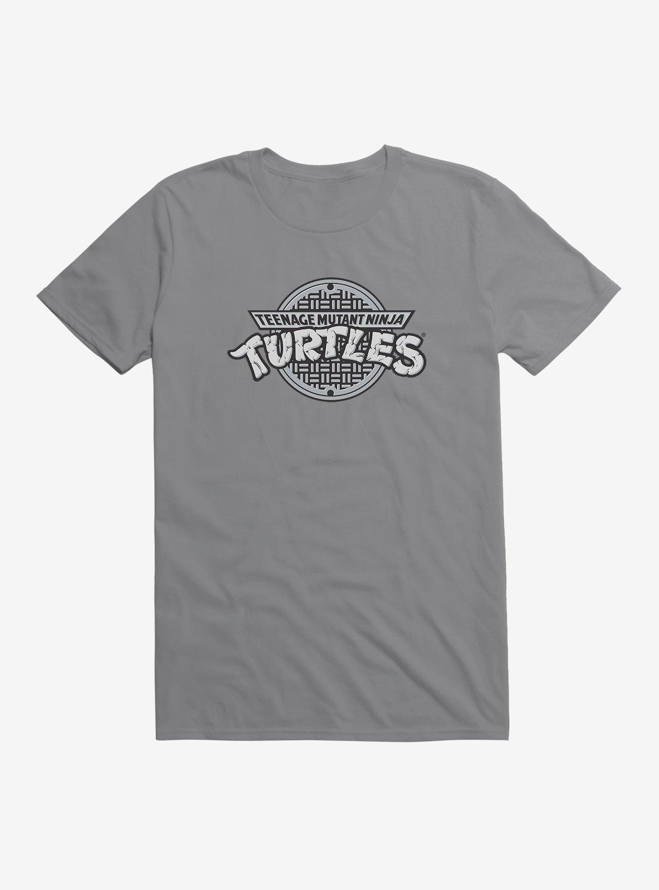 Teenage Mutant Ninja Turtles Classic Grayscale Logo T-Shirt, STORM GREY, hi-res