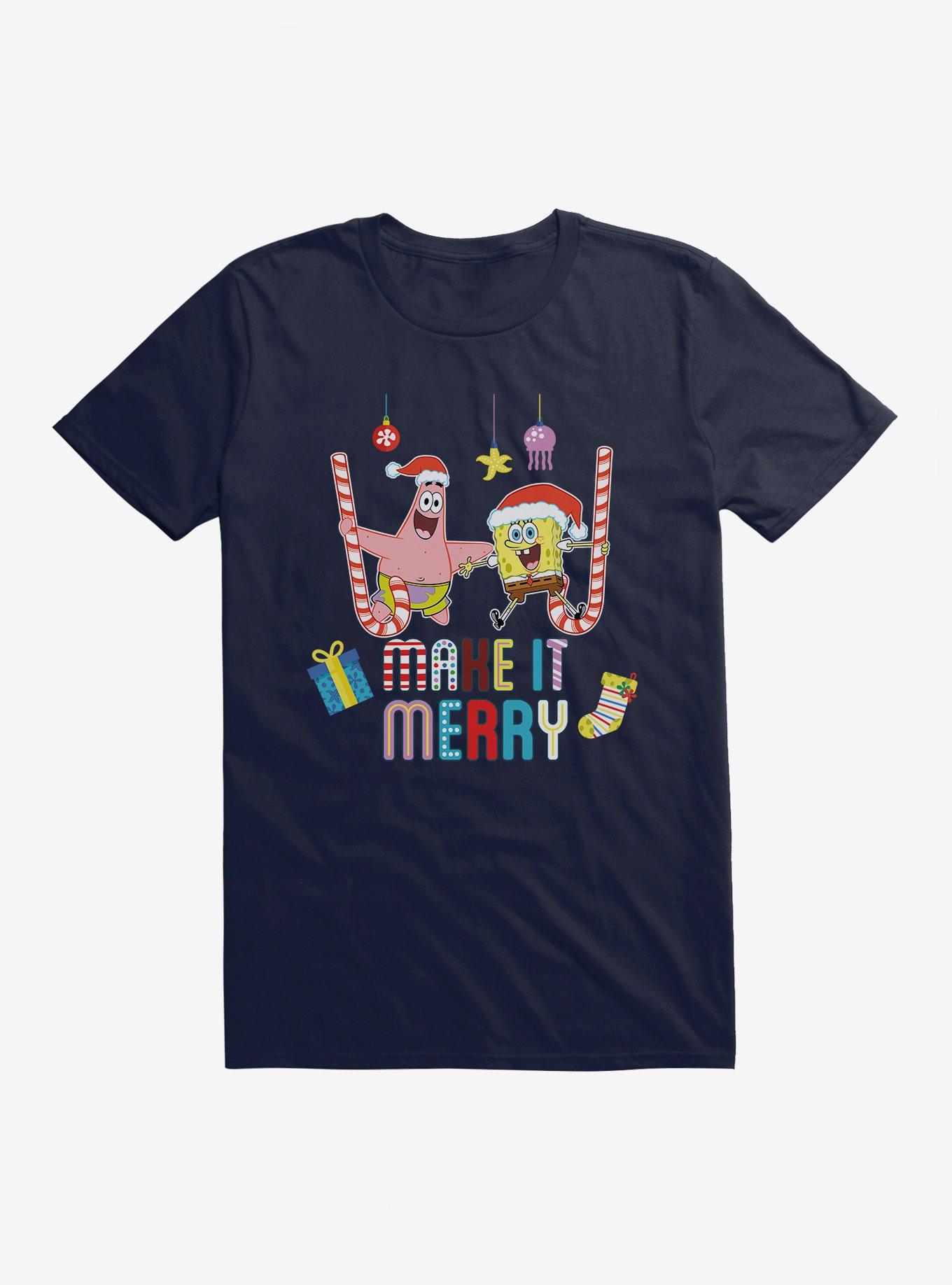 SpongeBob SquarePants Make It Merry T-Shirt, NAVY, hi-res