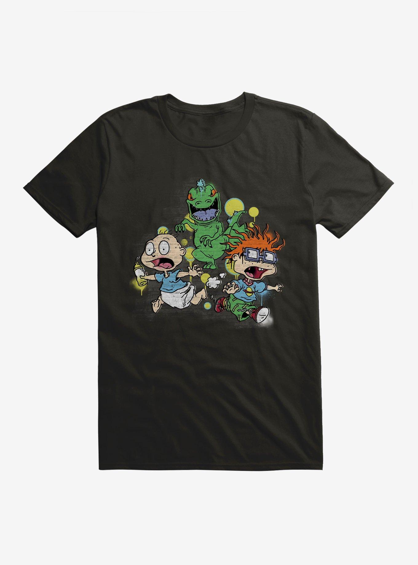 Rugrats Reptar Run Graffiti T-Shirt, BLACK, hi-res