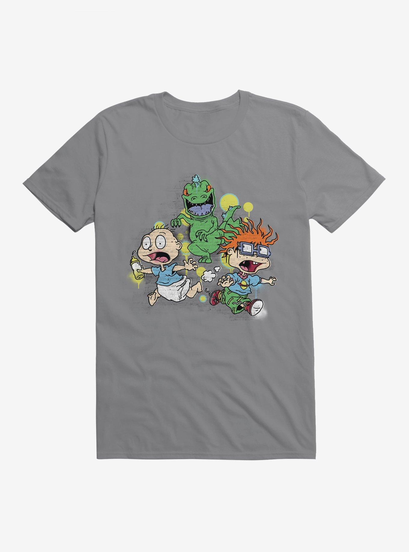 Rugrats Reptar Run Graffiti T-Shirt, STORM GREY, hi-res